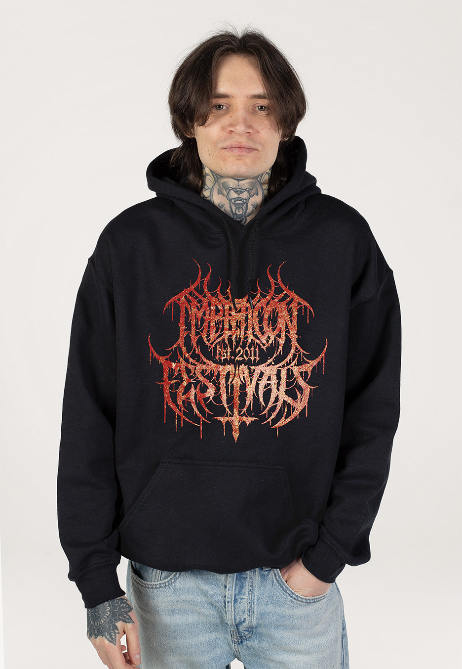Impericon Festival - Red Glitter Black Metal Est 2011 - Hoodie | Men-Image