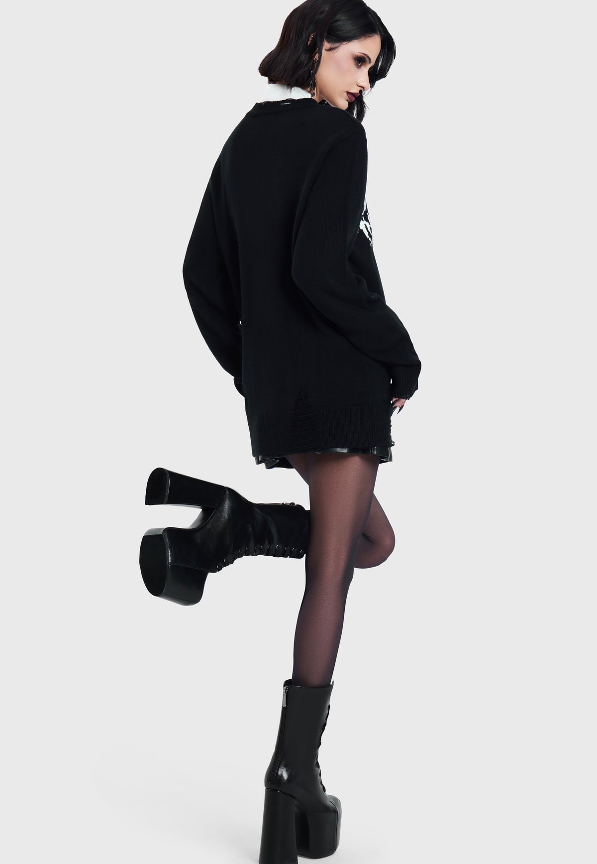 Killstar x Motionless in White In Another Life Knit Black Pullover | Women-Image