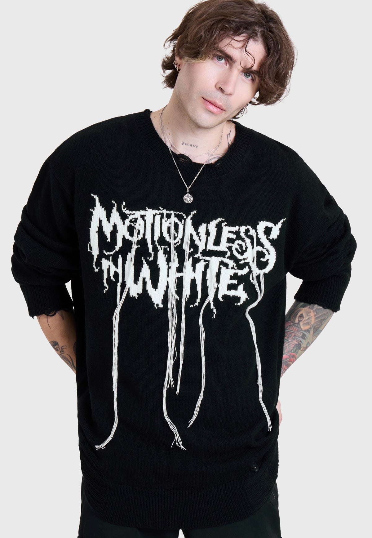 Killstar x Motionless in White In Another Life Knit Black Pullover | Men-Image