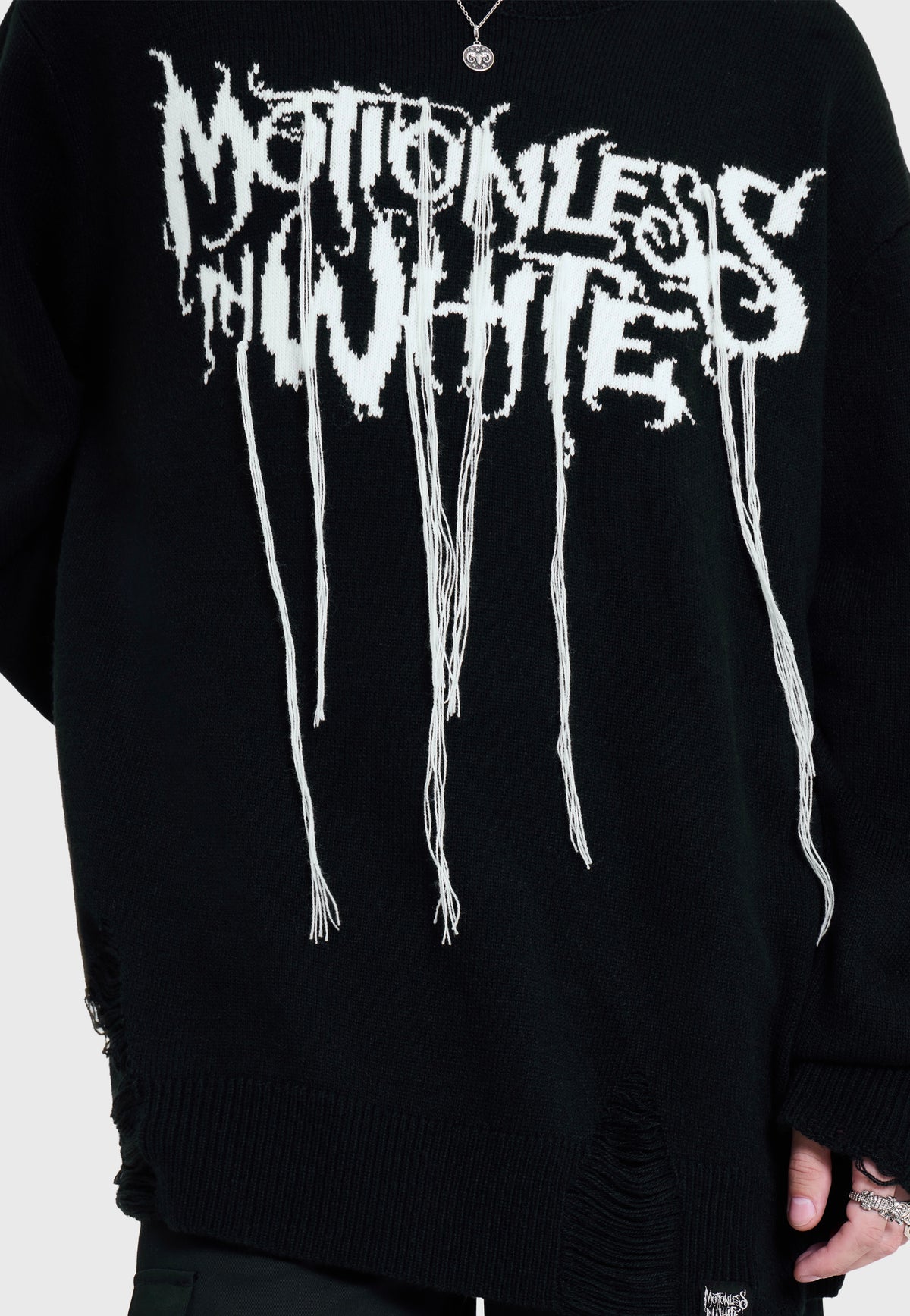 Killstar x Motionless in White In Another Life Knit Black Pullover | Men-Image