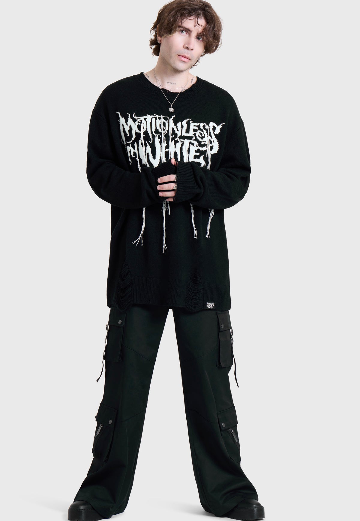 Killstar x Motionless in White In Another Life Knit Black Pullover | Men-Image