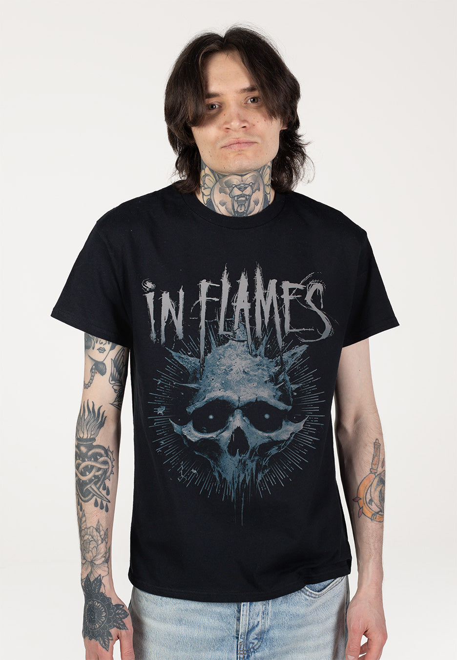 In Flames - Frozen Jester Skull - T-Shirt | Men-Image