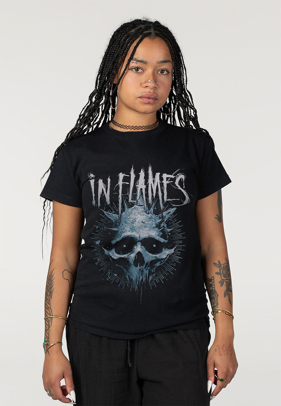 In Flames - Frozen Jester Skull - T-Shirt | Women-Image