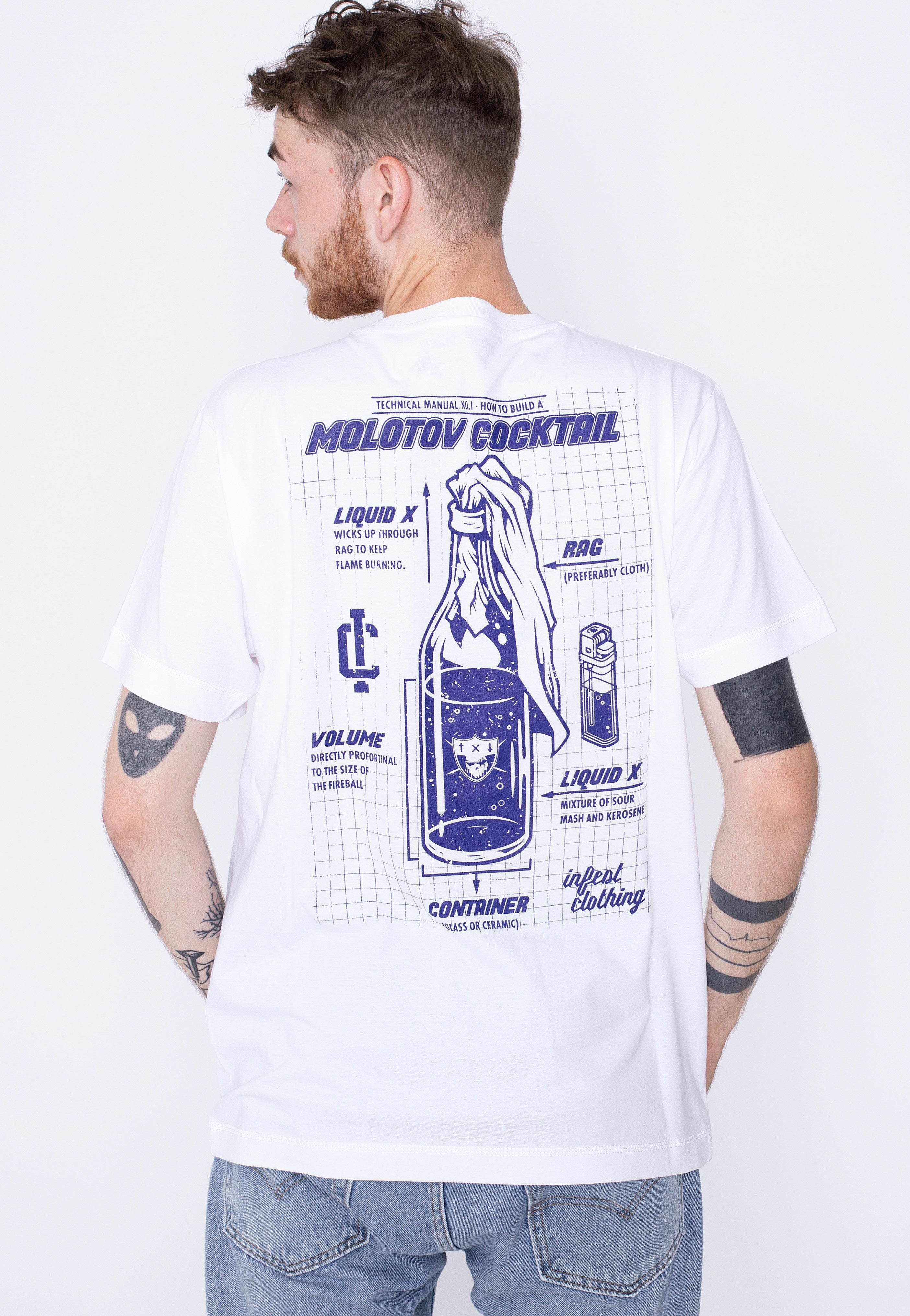 Infest Clothing - Molotov White - T-Shirt | Men-Image