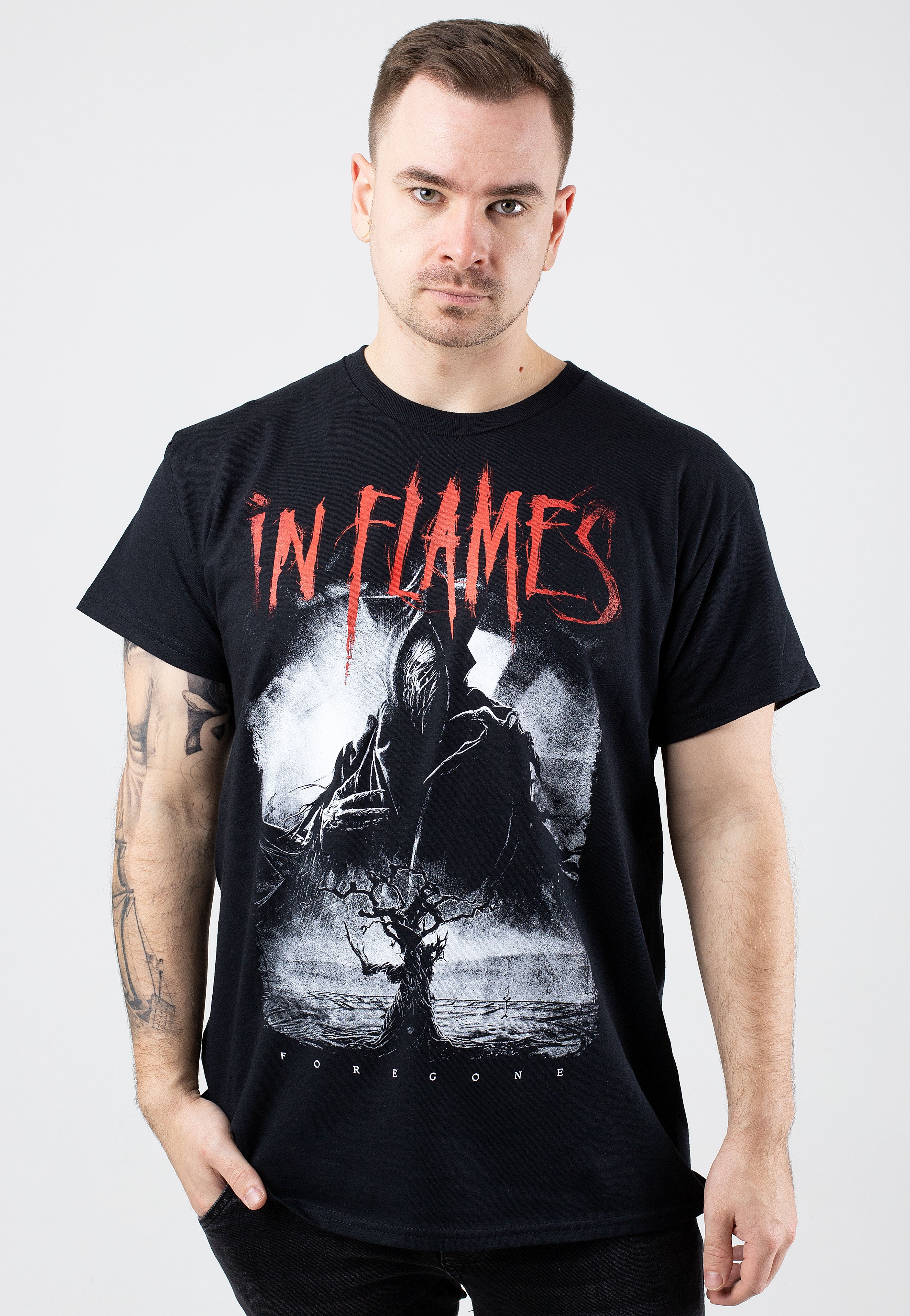 IN FLAMES サイン入り Tシャツ Mサイズ IN FLAMES サイン入り Tシャツ Mサイズ IN FLAMES サイン入り Tシャツ