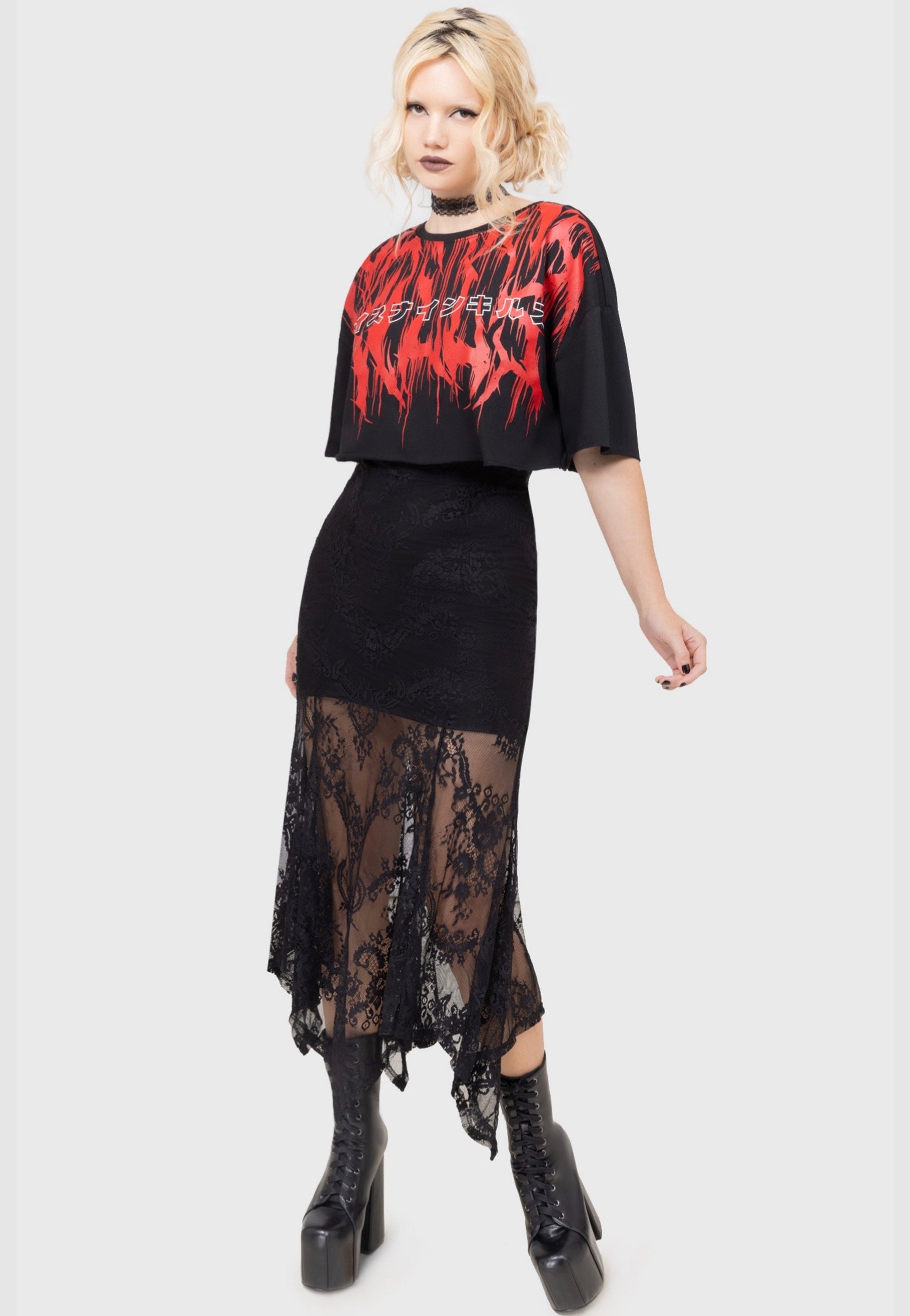 Killstar x Ice Nine Kills - Ink Logo Crop - T-Shirt | Women-Image