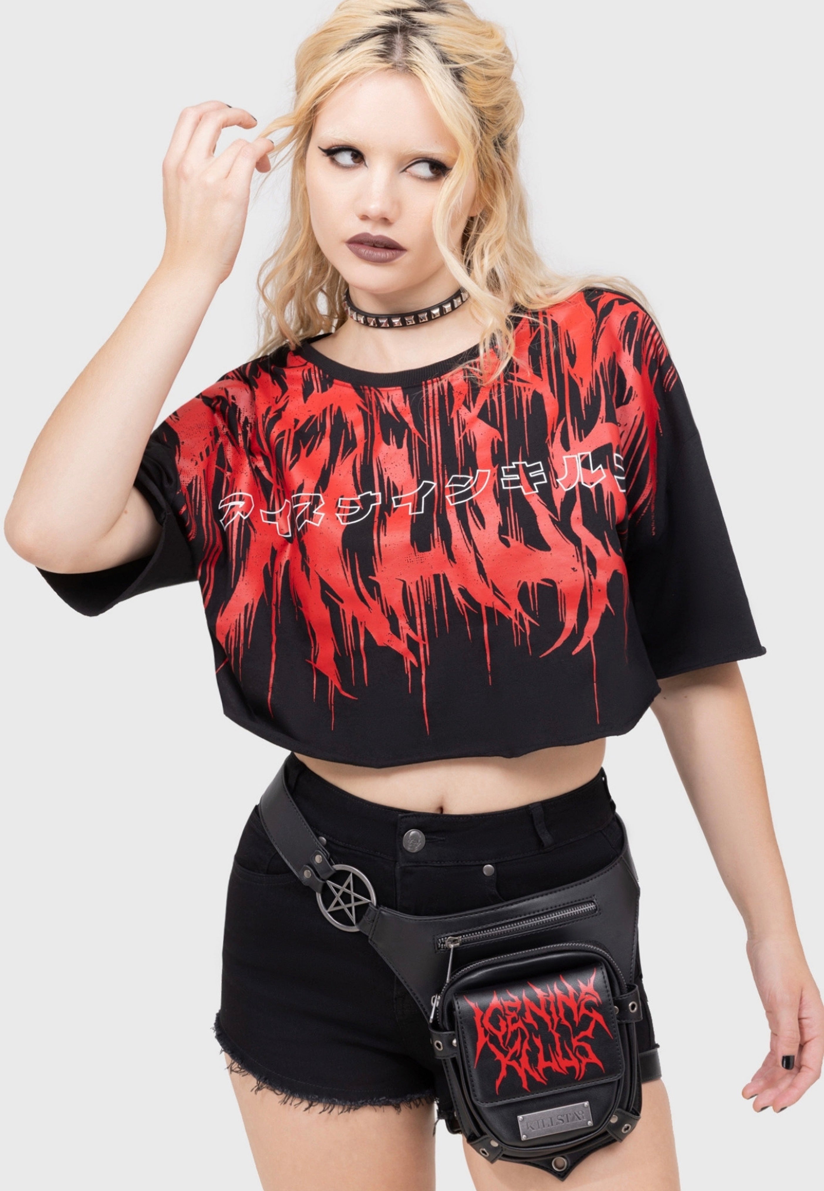 Killstar x Ice Nine Kills - Ink Logo Crop - T-Shirt | Women-Image