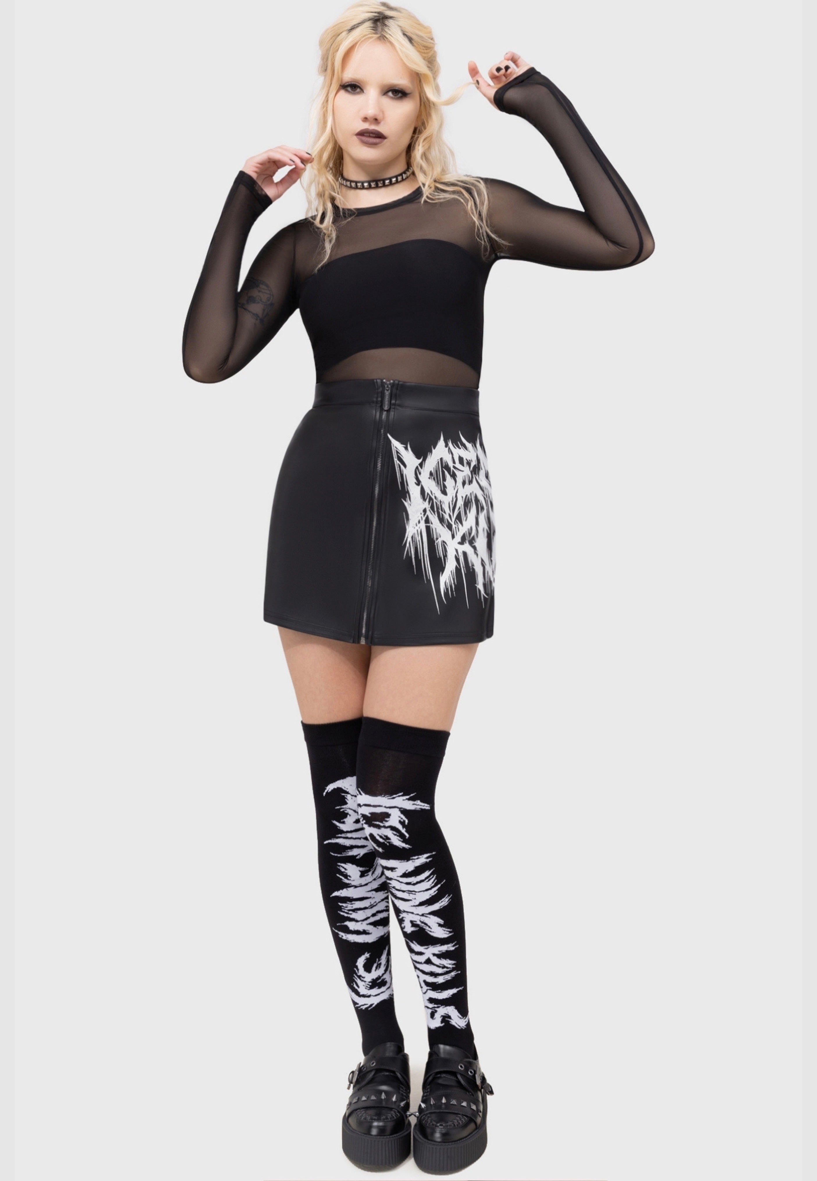Killstar x Ice Nine Kills - Ink Logo Mini - Skirt | Women-Image