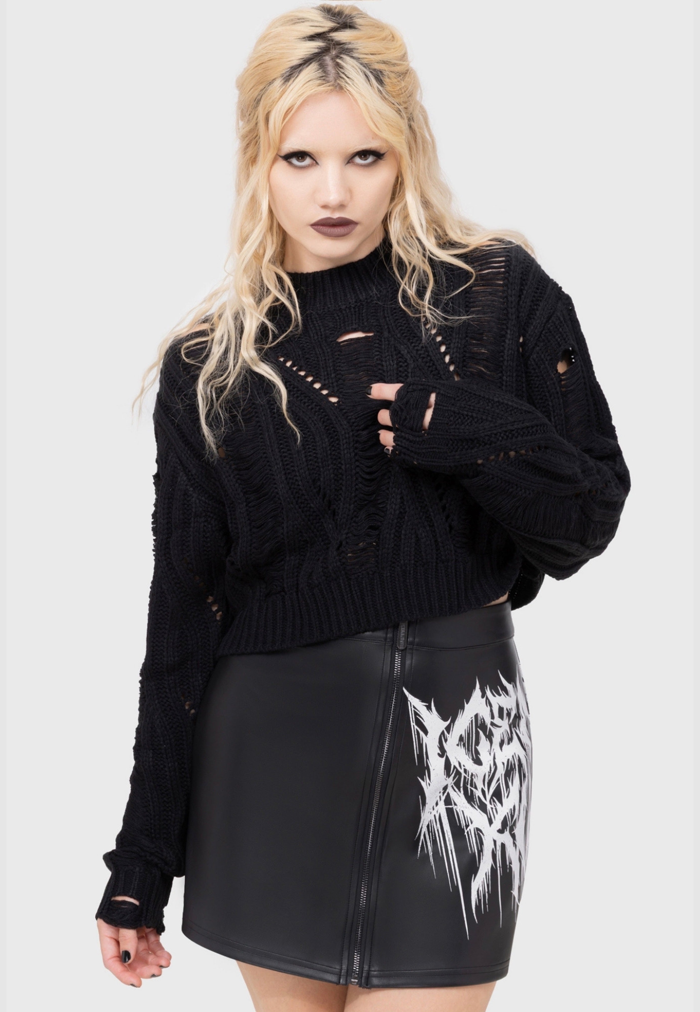 Killstar x Ice Nine Kills - Ink Logo Mini - Skirt | Women-Image
