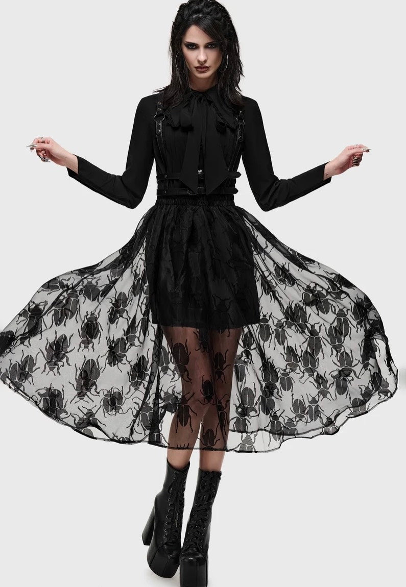 Killstar Insecta Midi Black Skirt | Women-Image
