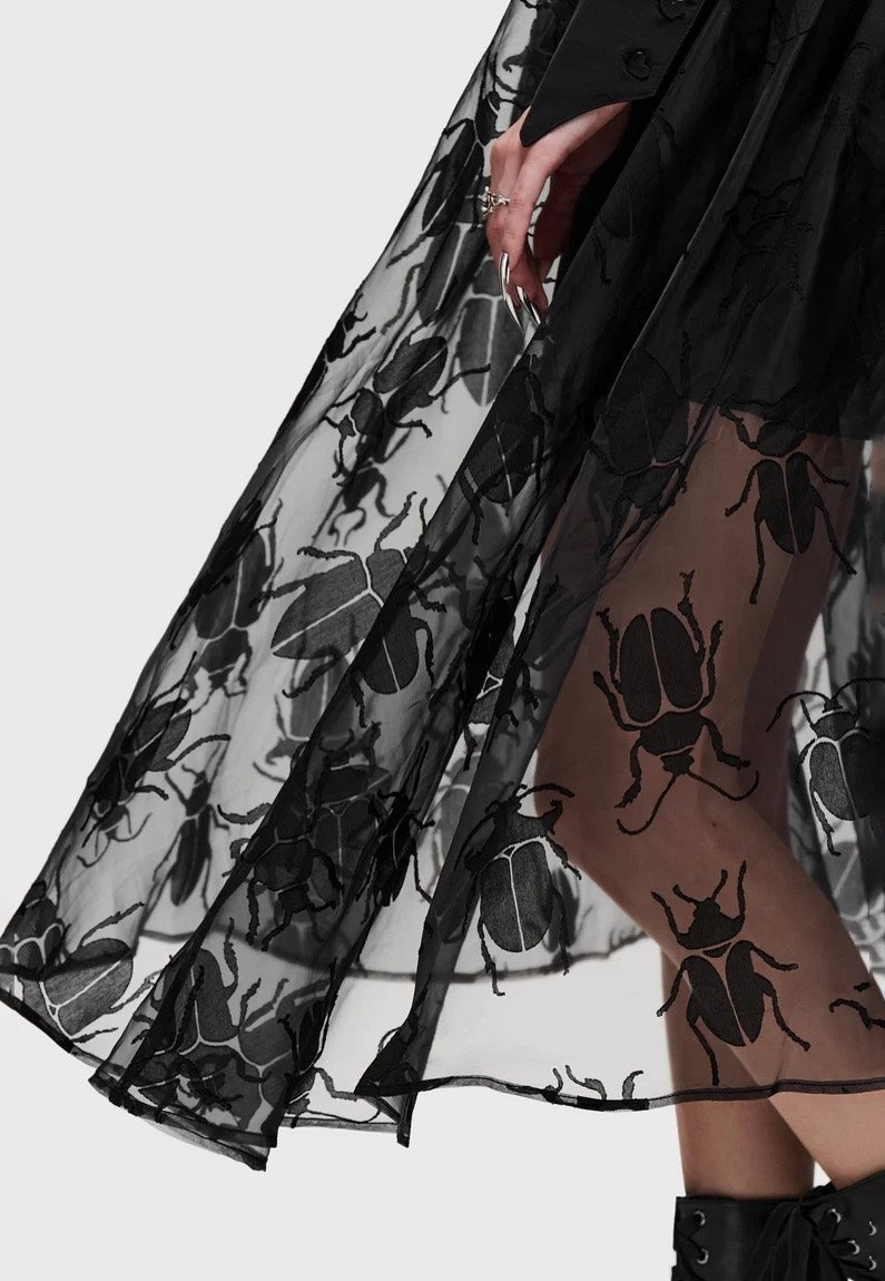 Killstar Insecta Midi Black Skirt | Women-Image