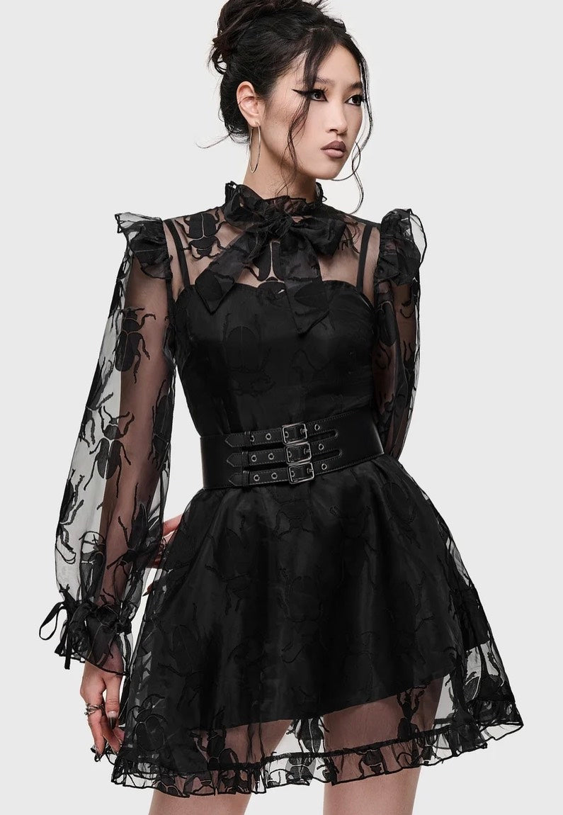 Killstar Insecta Mini Black Vestito | Women-Image