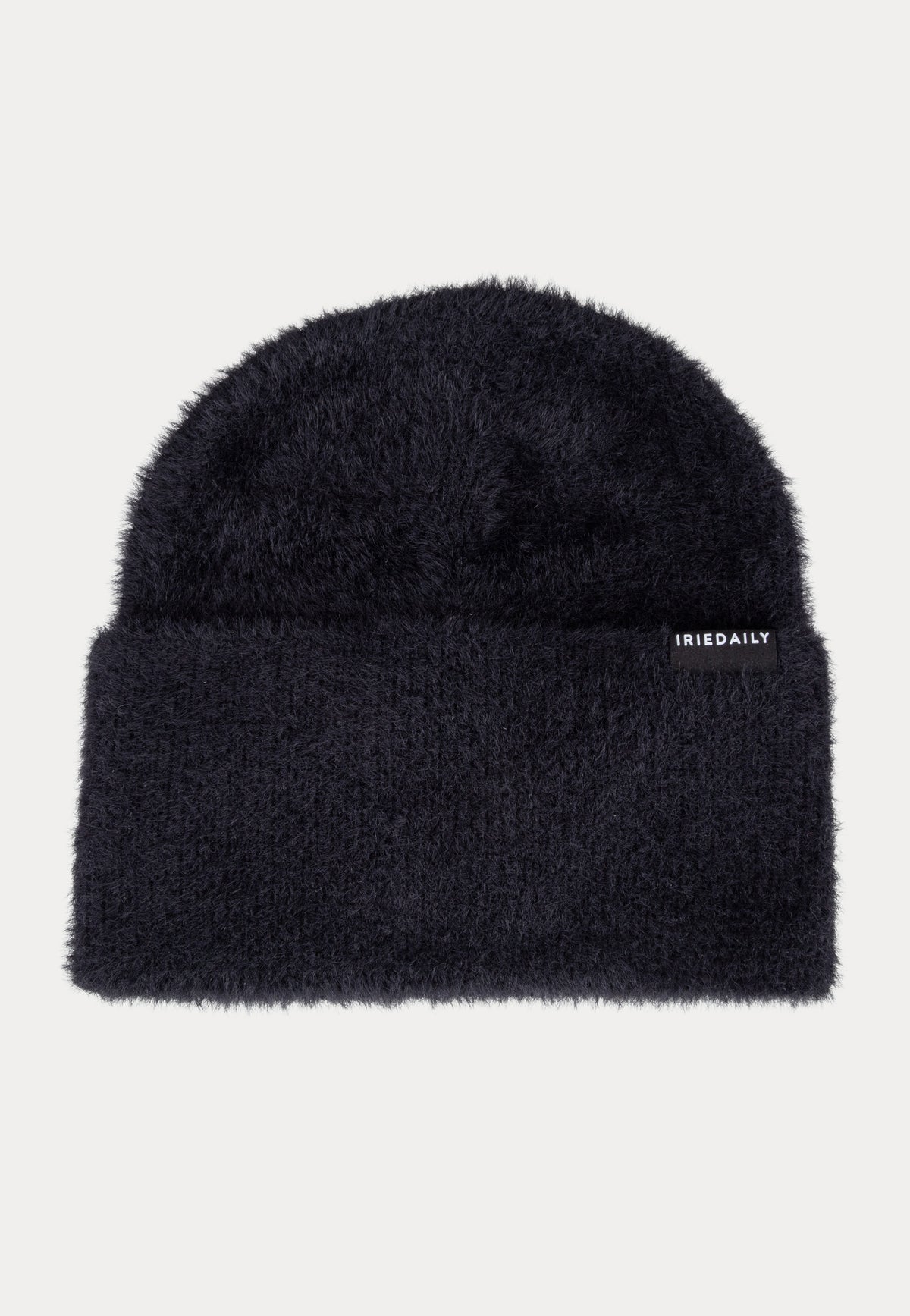 Iriedaily Fuzzy Feather Black Beanie | Neutral-Image