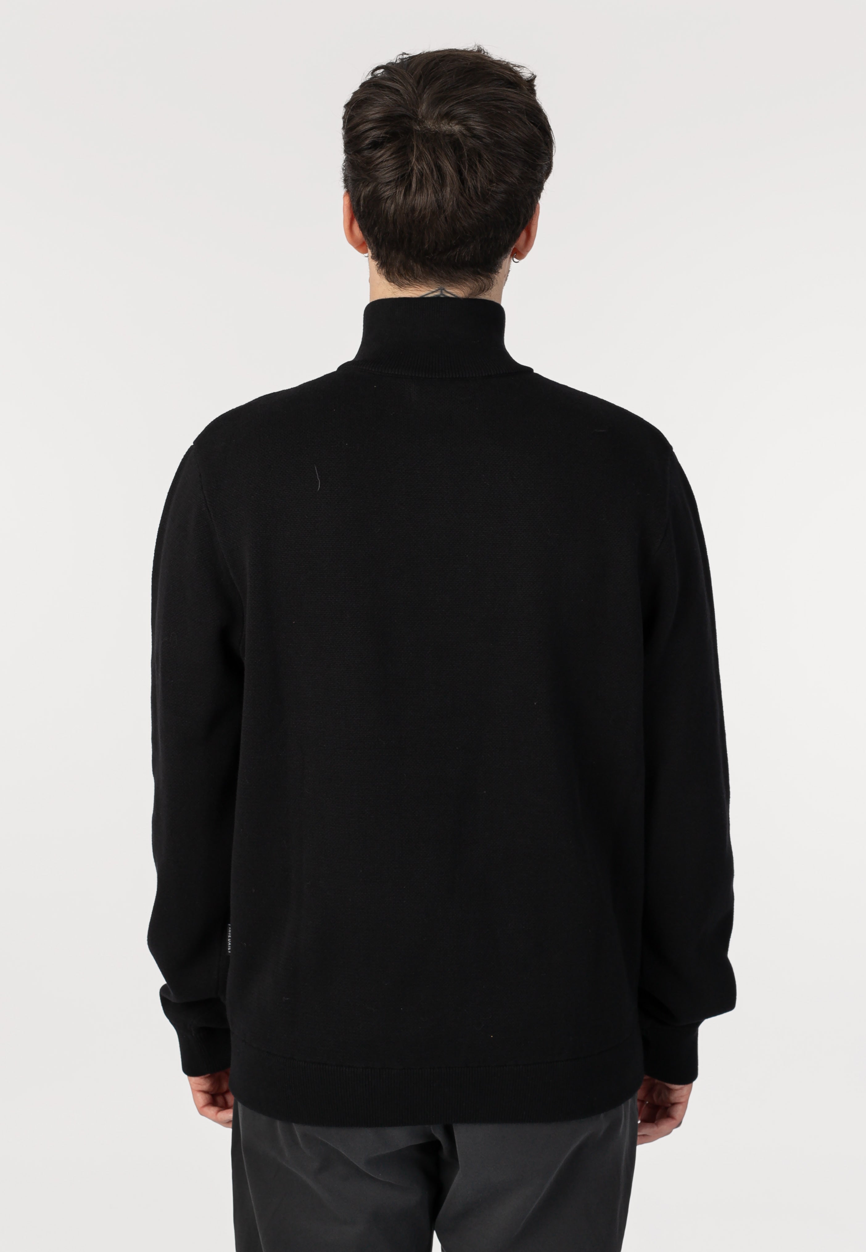 Iriedaily - Heavy Flag Knit Troyer Black - Pullover | Men-Image