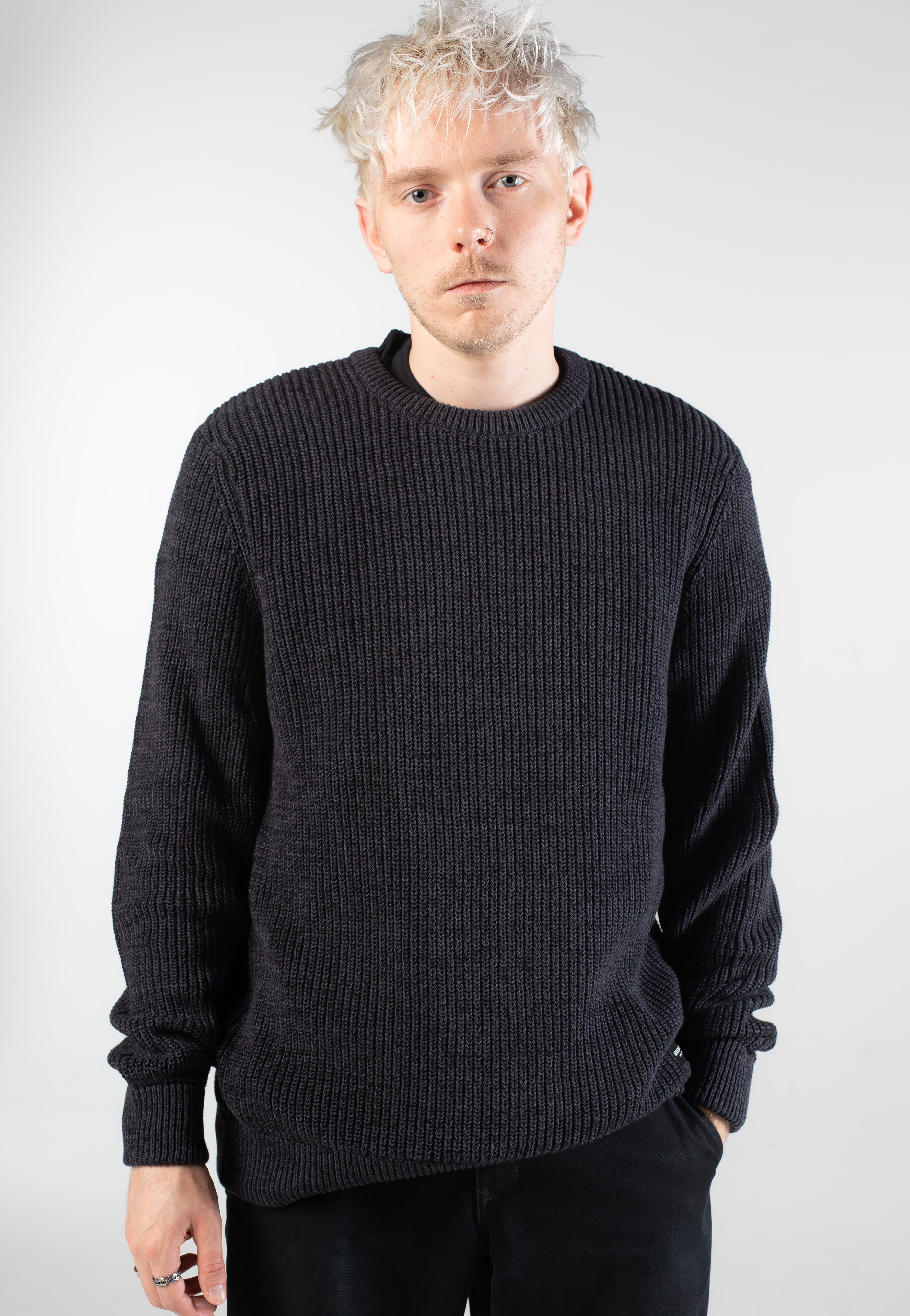 Iriedaily - Mixmash Knit Black-Anthra - Pullover | Men-Image