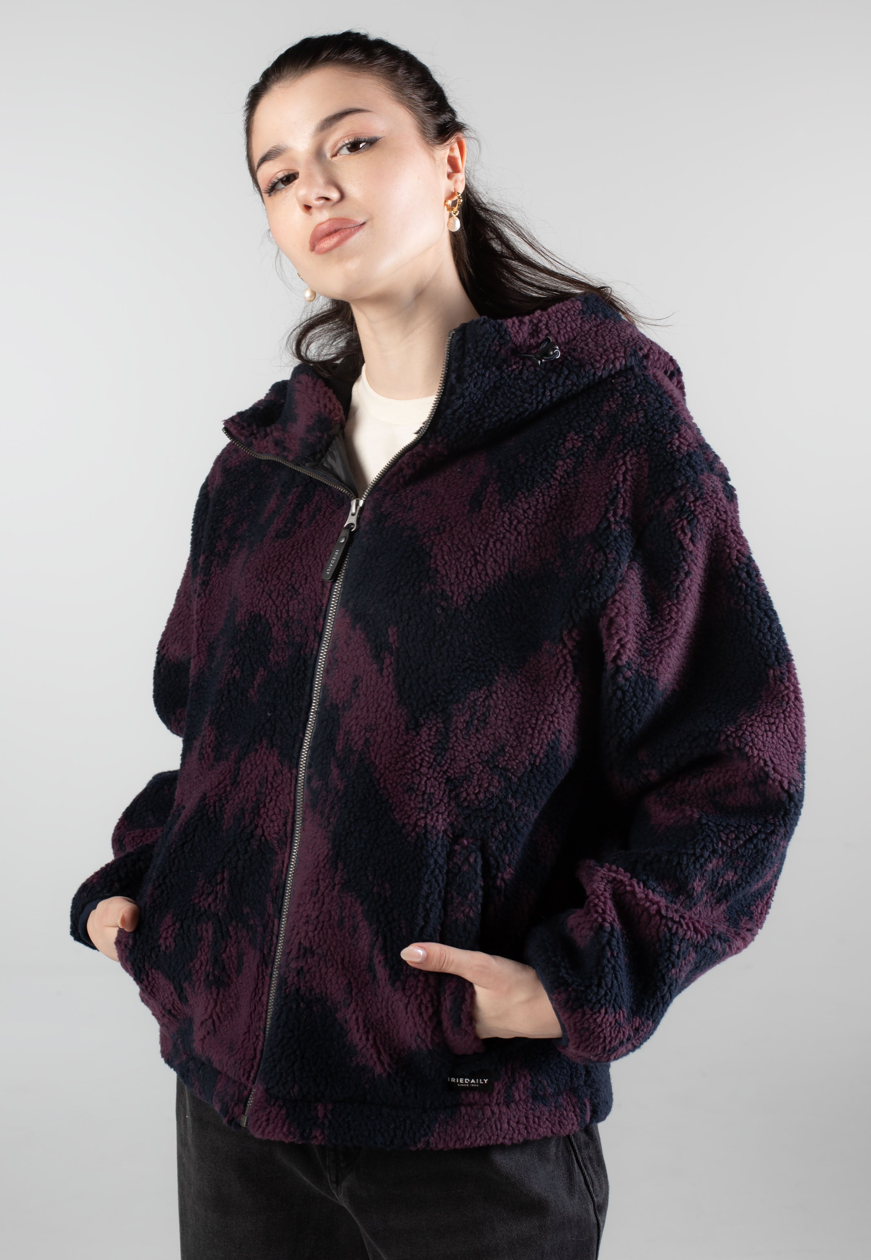 Iriedaily - Pat Teddy Navy Red - Jacket | Women-Image