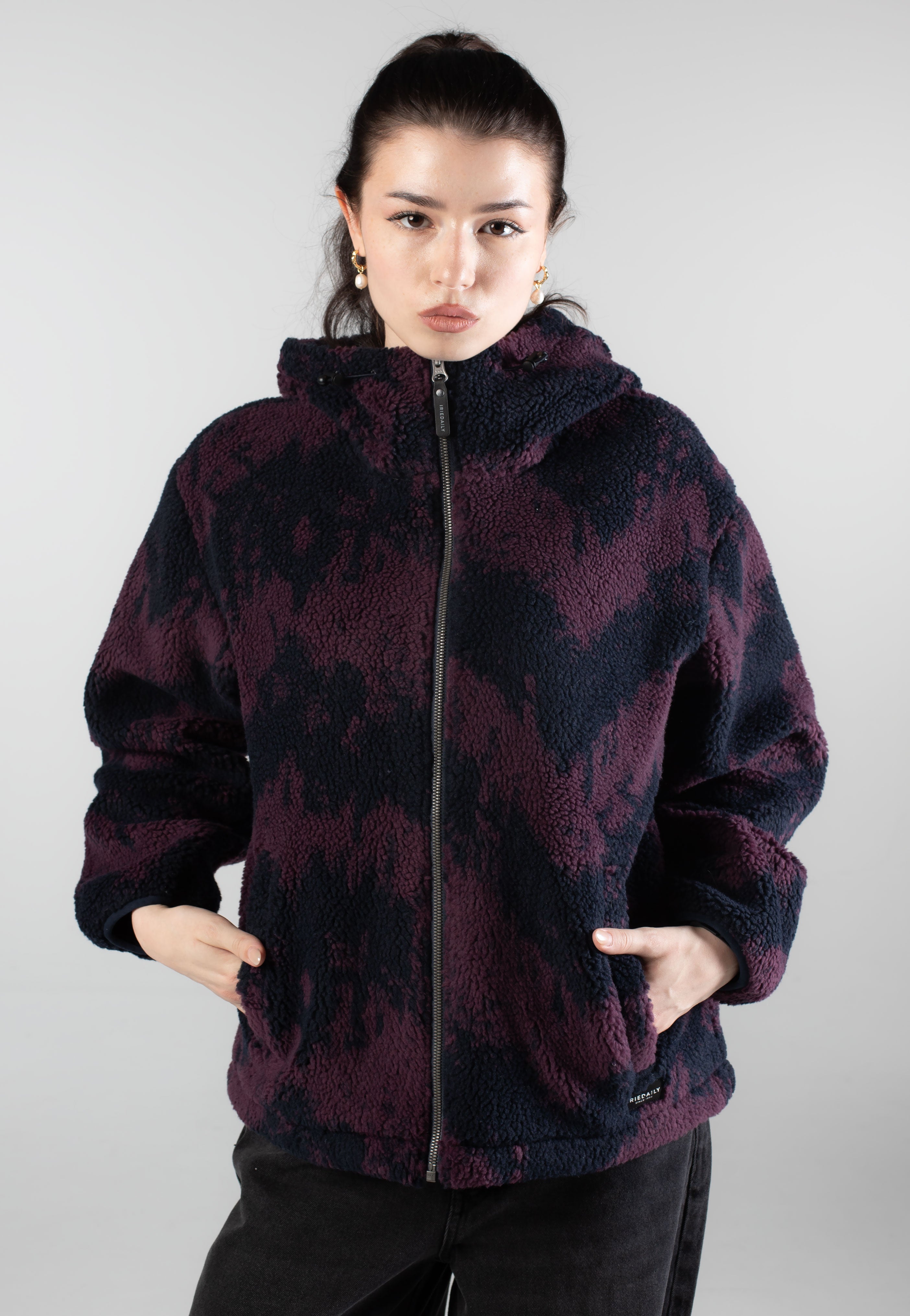 Iriedaily - Pat Teddy Navy Red - Jacket | Women-Image