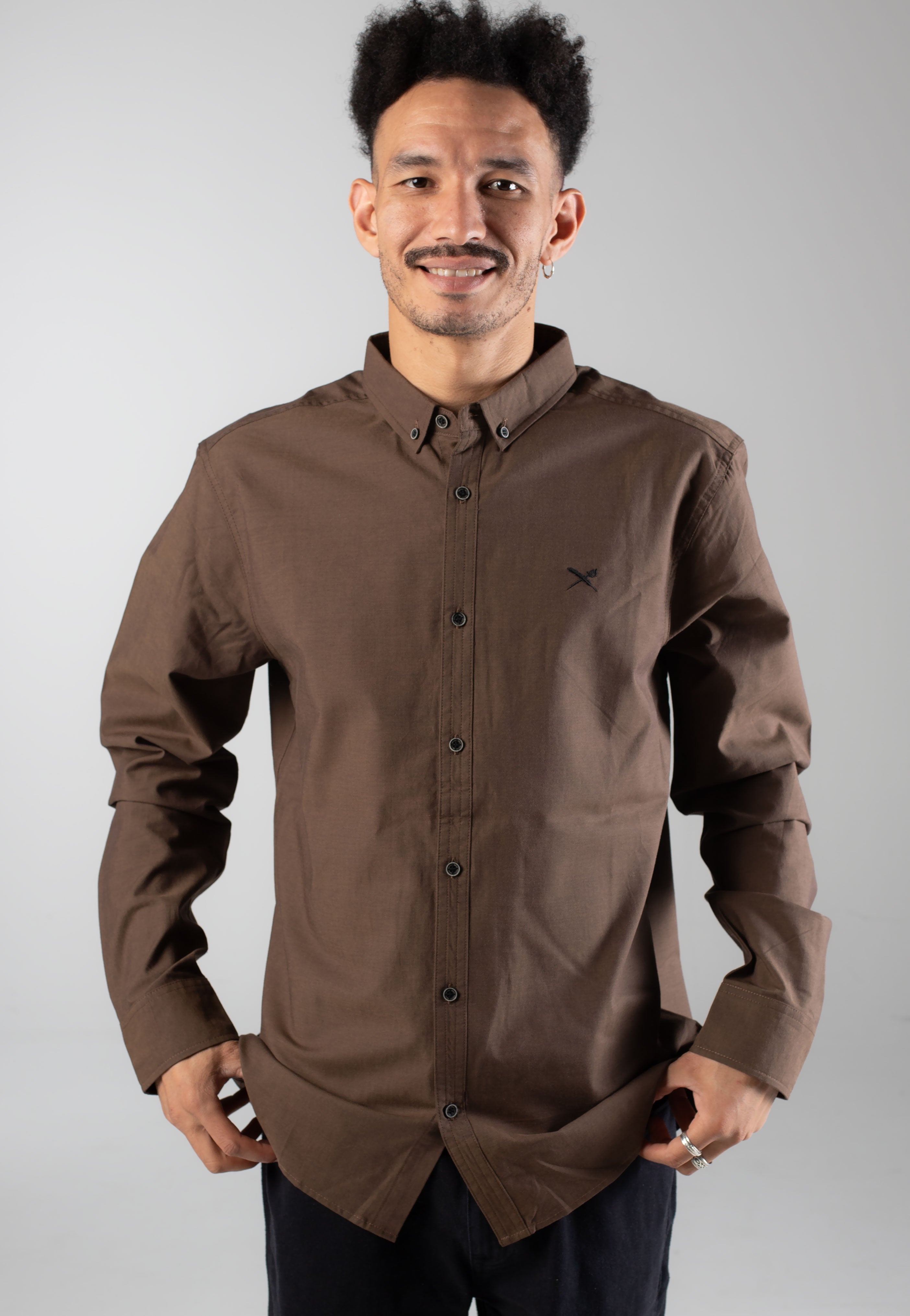 Iriedaily - Samuel LS Dark Coffee - Shirt | Men-Image