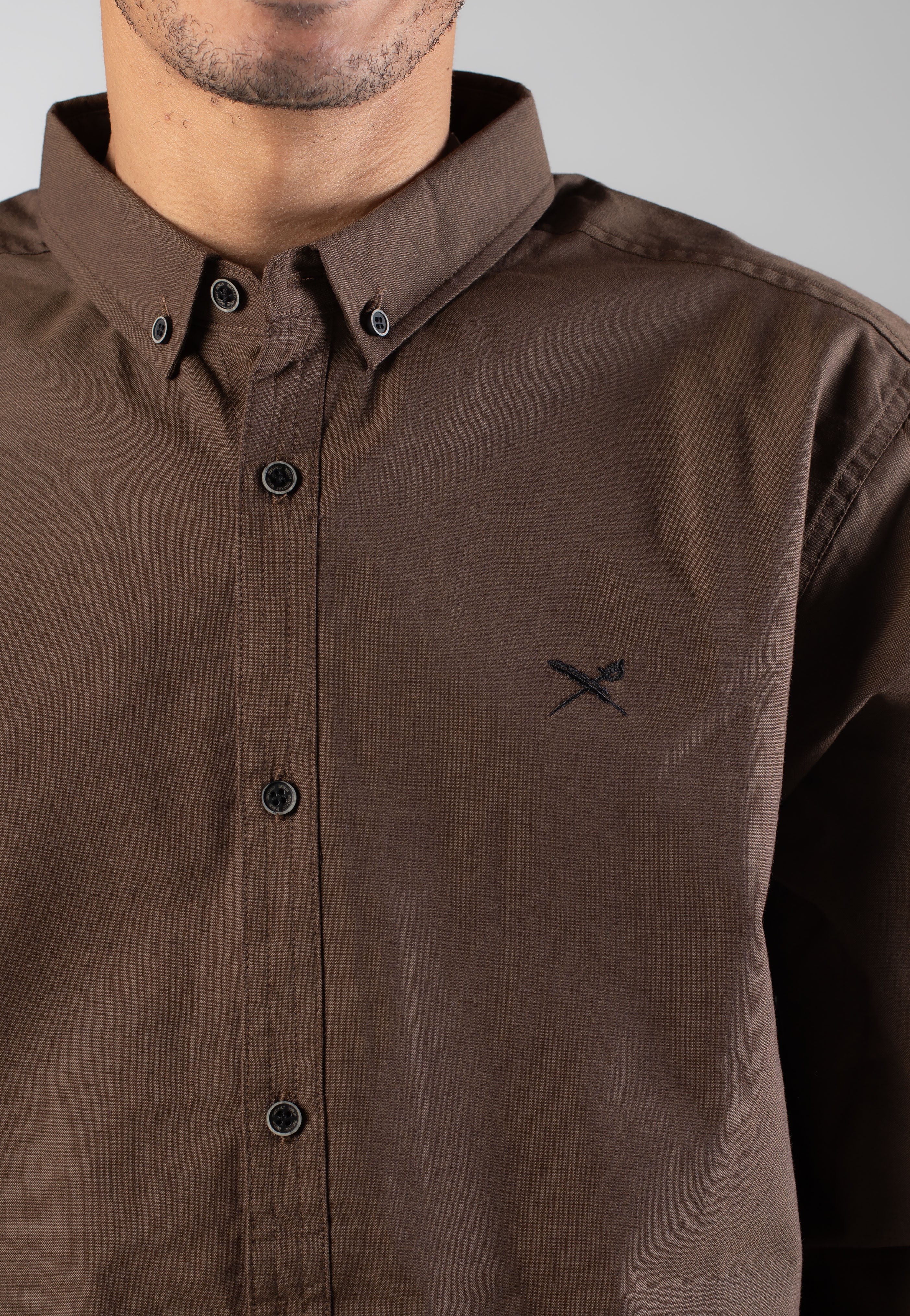 Iriedaily - Samuel LS Dark Coffee - Shirt | Men-Image