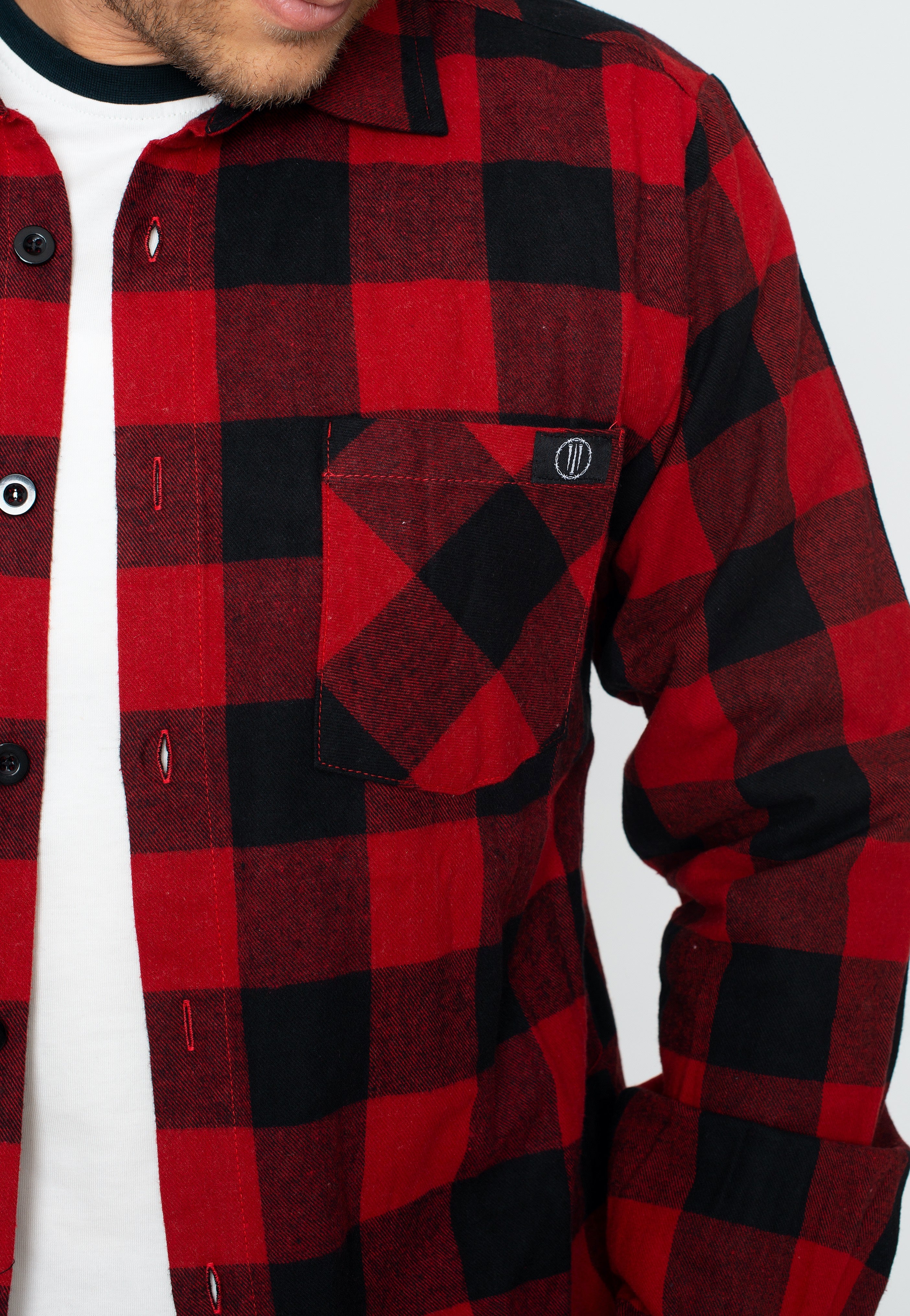 Ironnail - Hooft Black/Red Flanell - Shirt | Men-Image