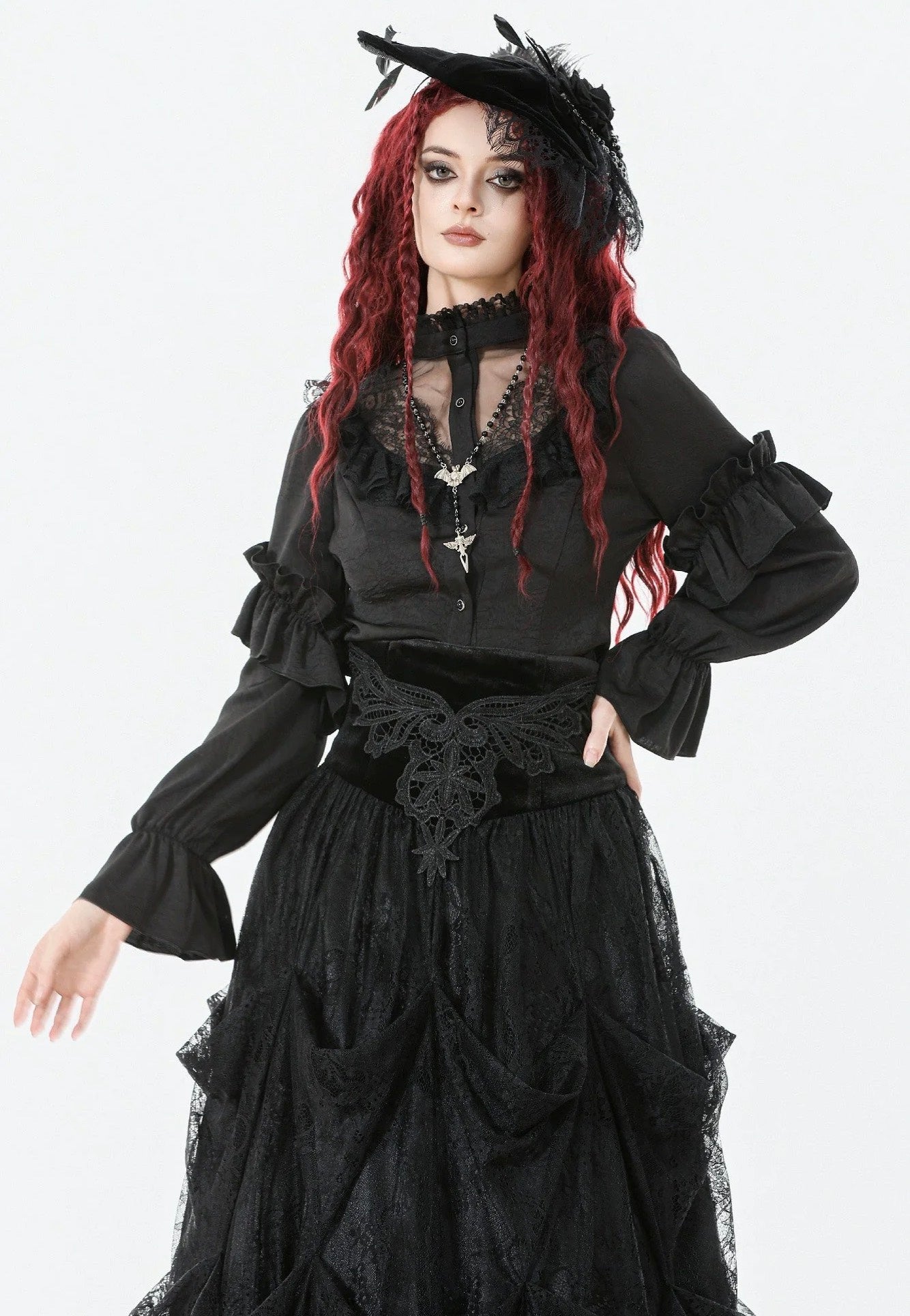Dark In Love - Raven's Kiss Gothic Court - Blouse | Women-Image