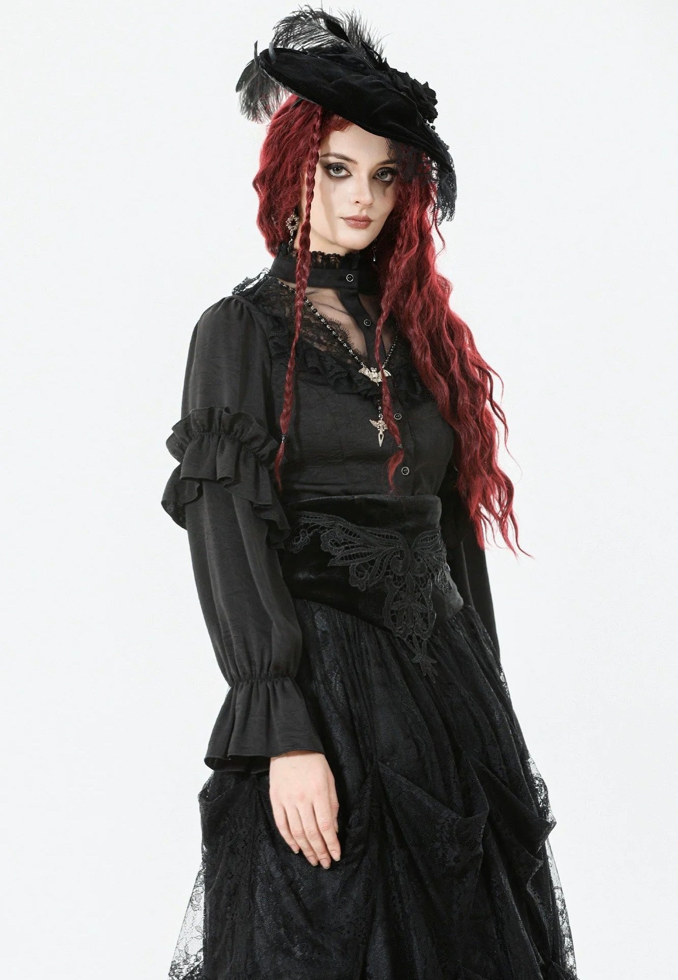 Dark In Love - Raven's Kiss Gothic Court - Blouse | Women-Image
