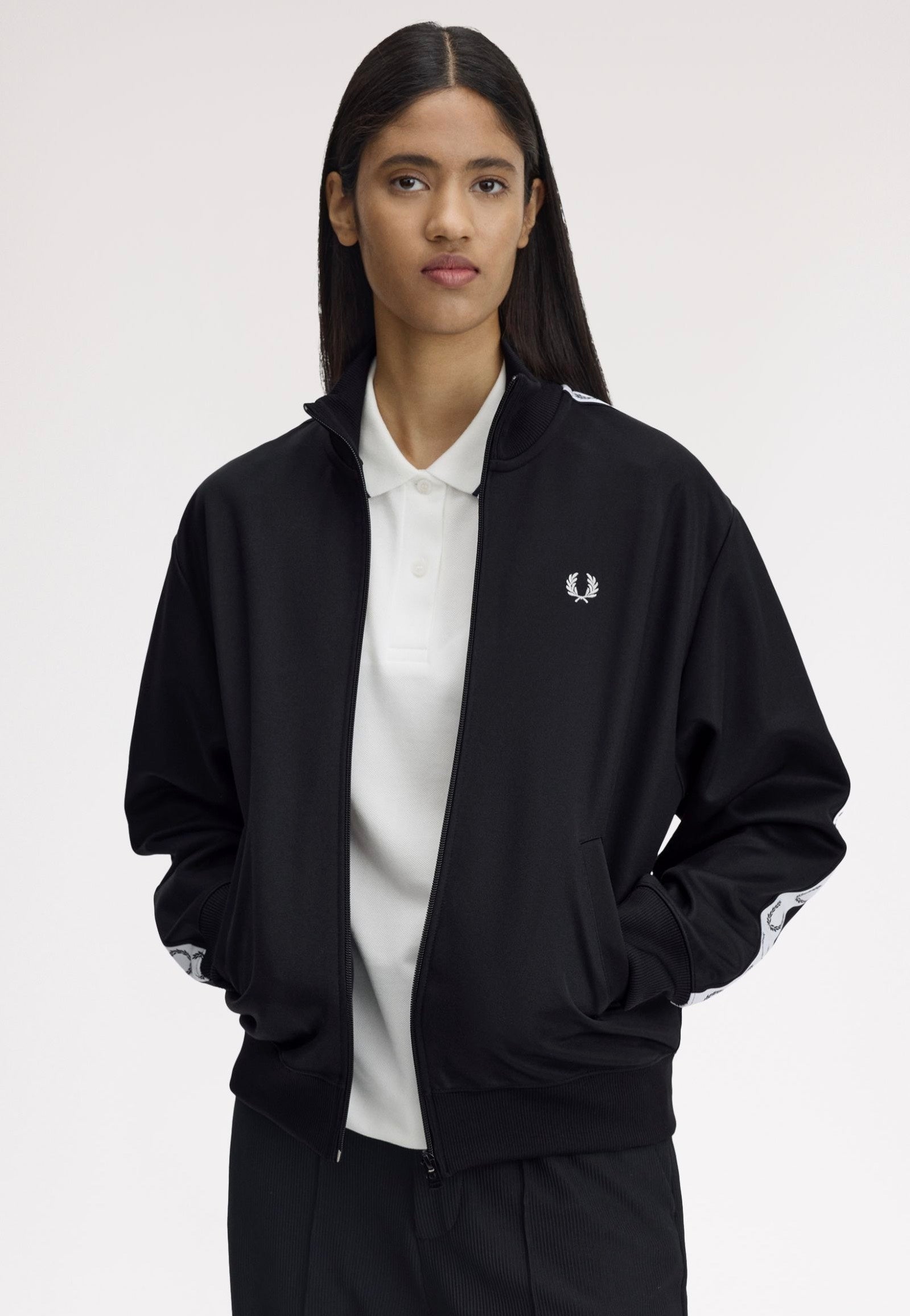 Fred Perry - Taped Black - Track Jacket | Women-Image
