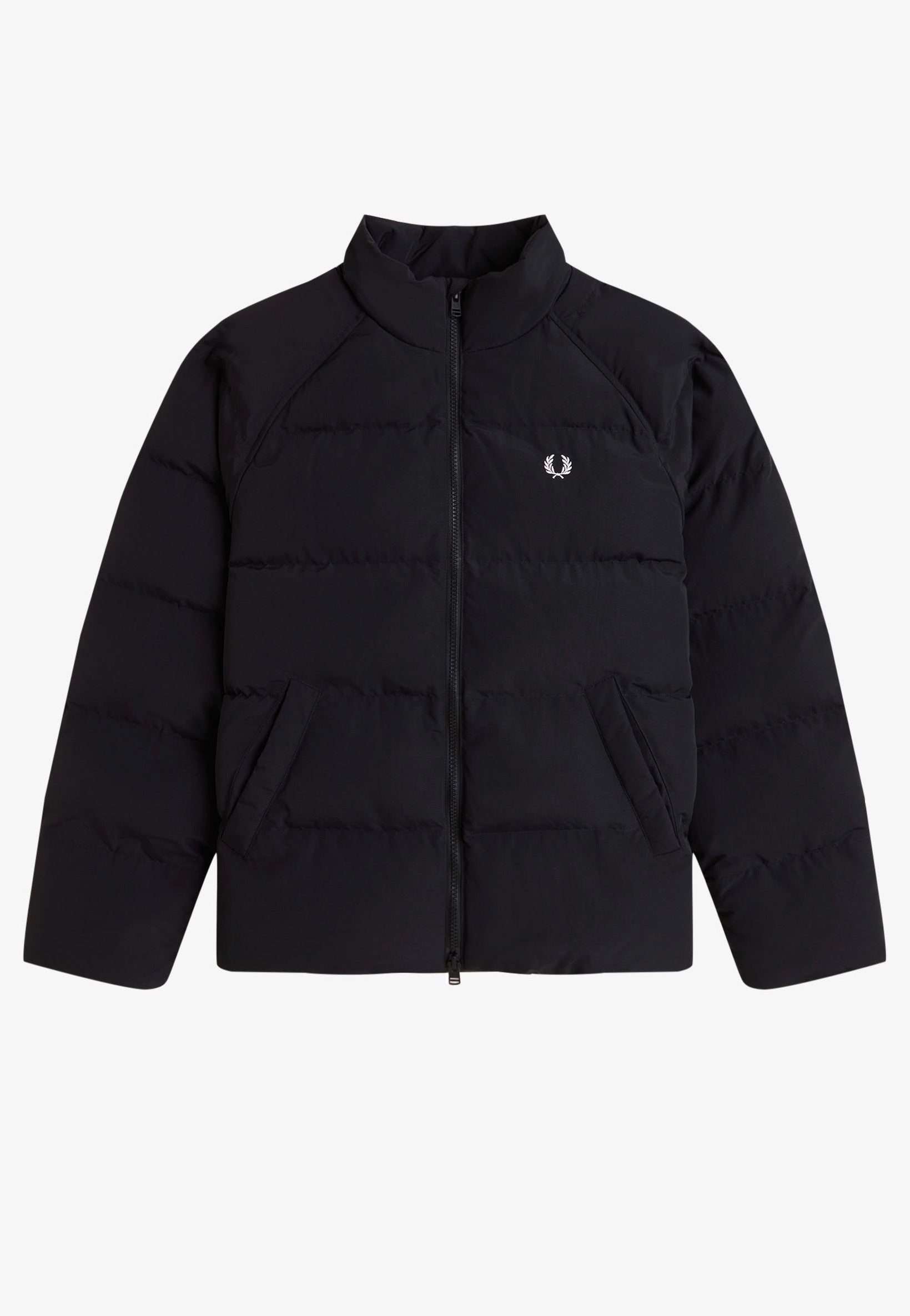 Fred Perry Raglan Sleeve Padded Black - Jacket | Impericon