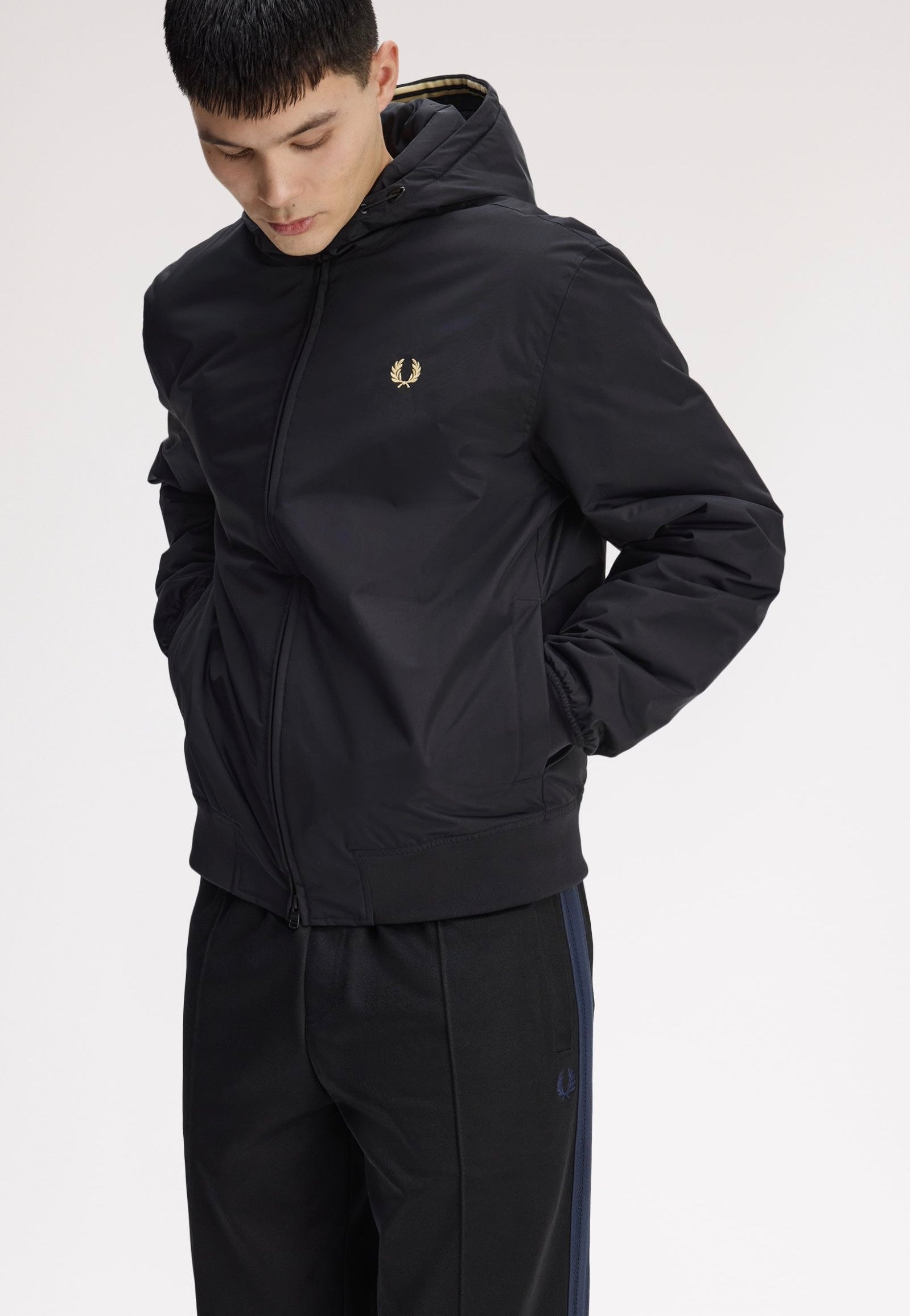 Fred Perry - Hooded Brentham Black - Jacket | Men-Image