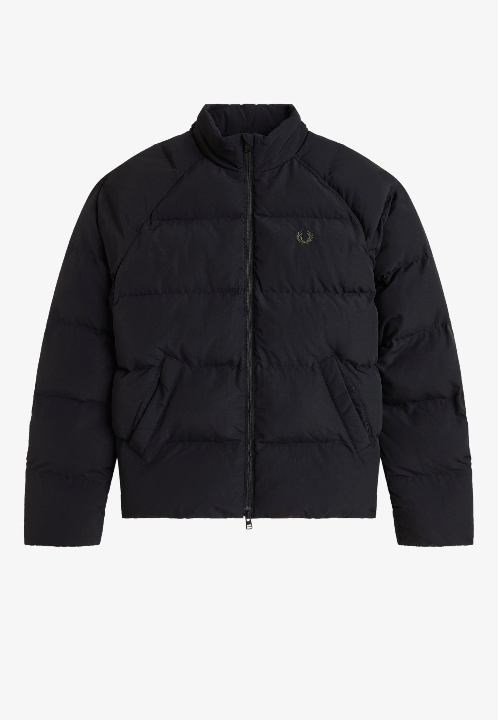 Fred Perry Raglan Sleeve Padded Black - Jacket | Impericon