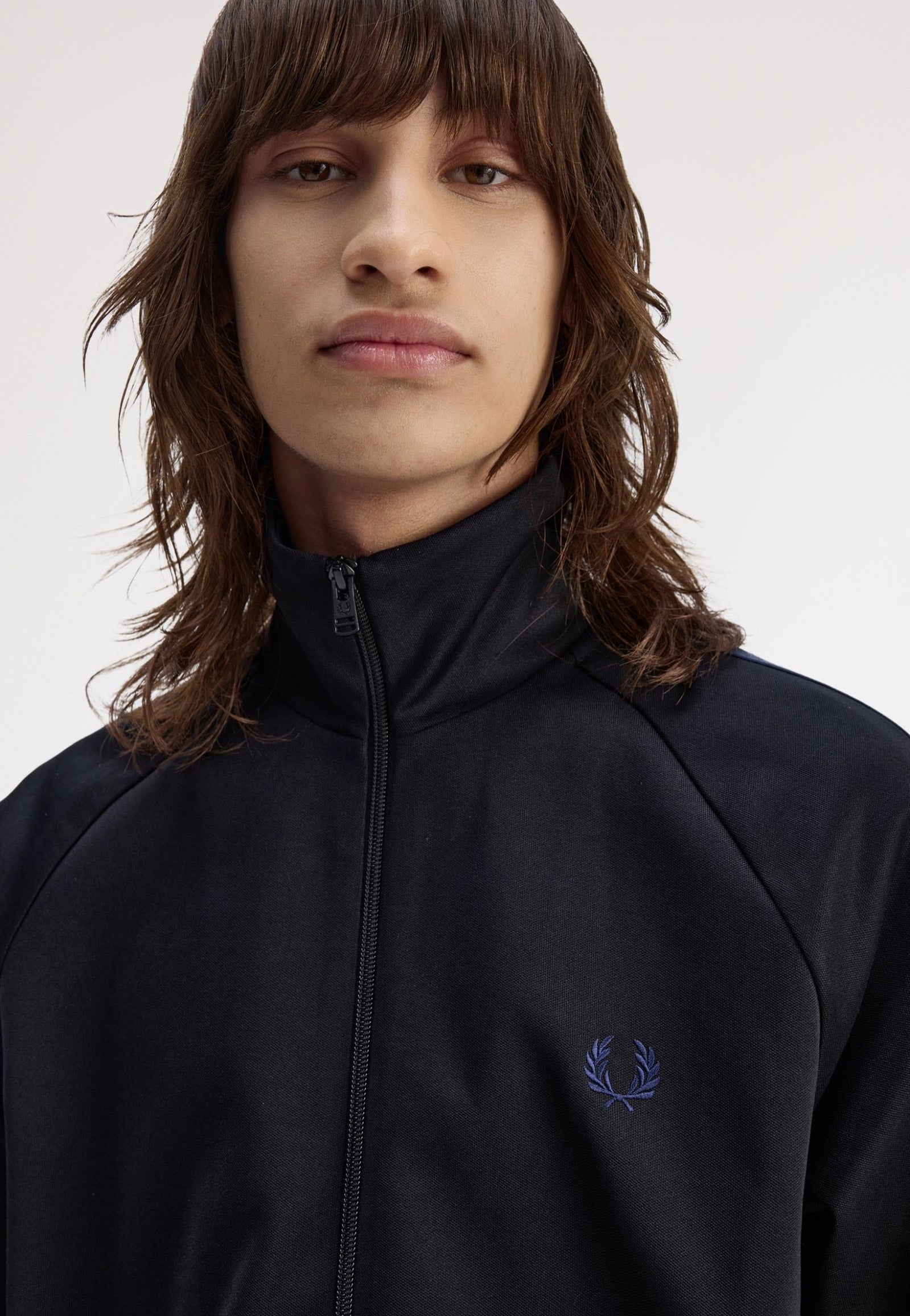 Fred Perry - Mesh Taped Black - Track Jacket | Men-Image