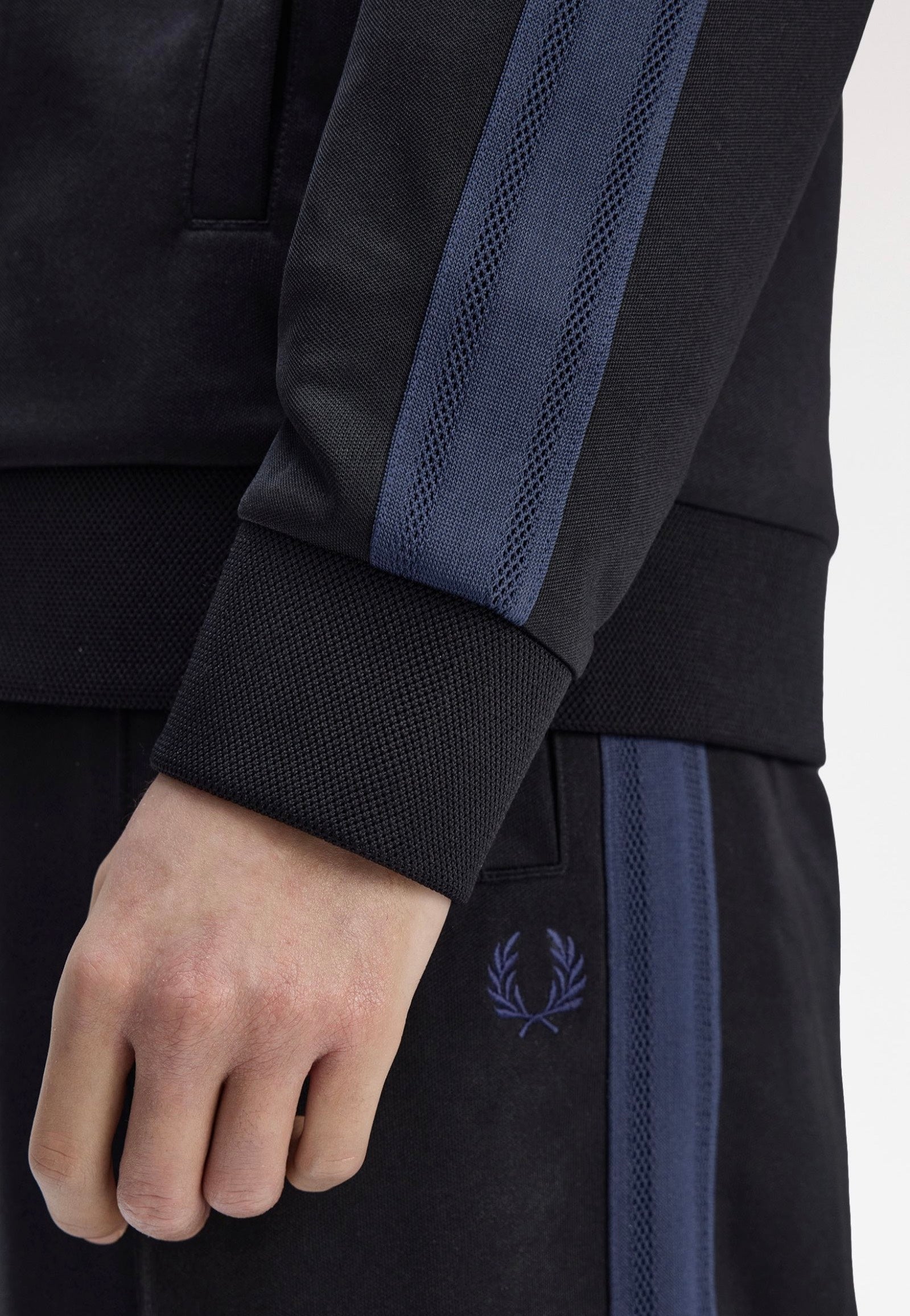 Fred Perry - Mesh Taped Black - Track Jacket | Men-Image