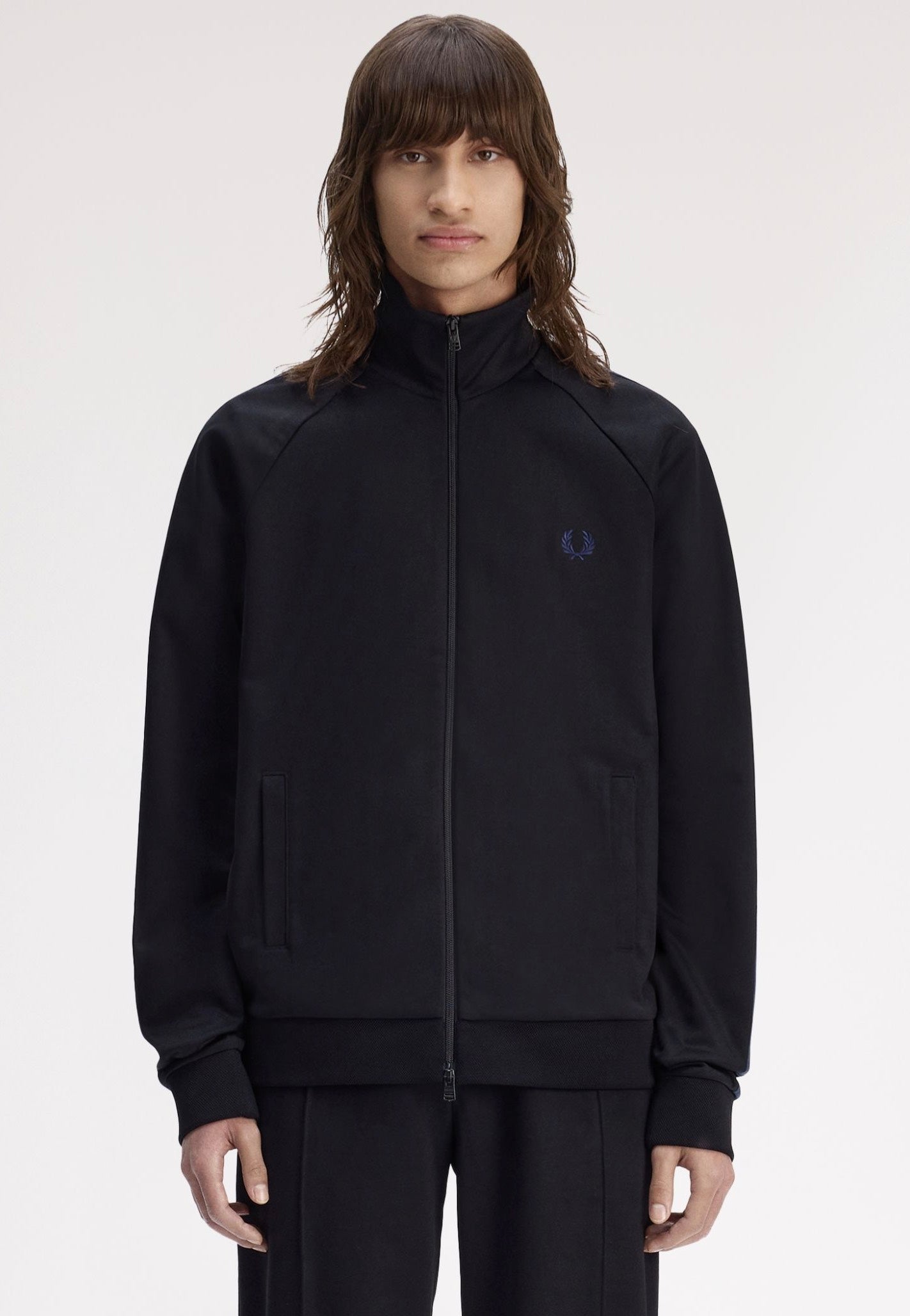 Fred Perry - Mesh Taped Black - Track Jacket | Men-Image
