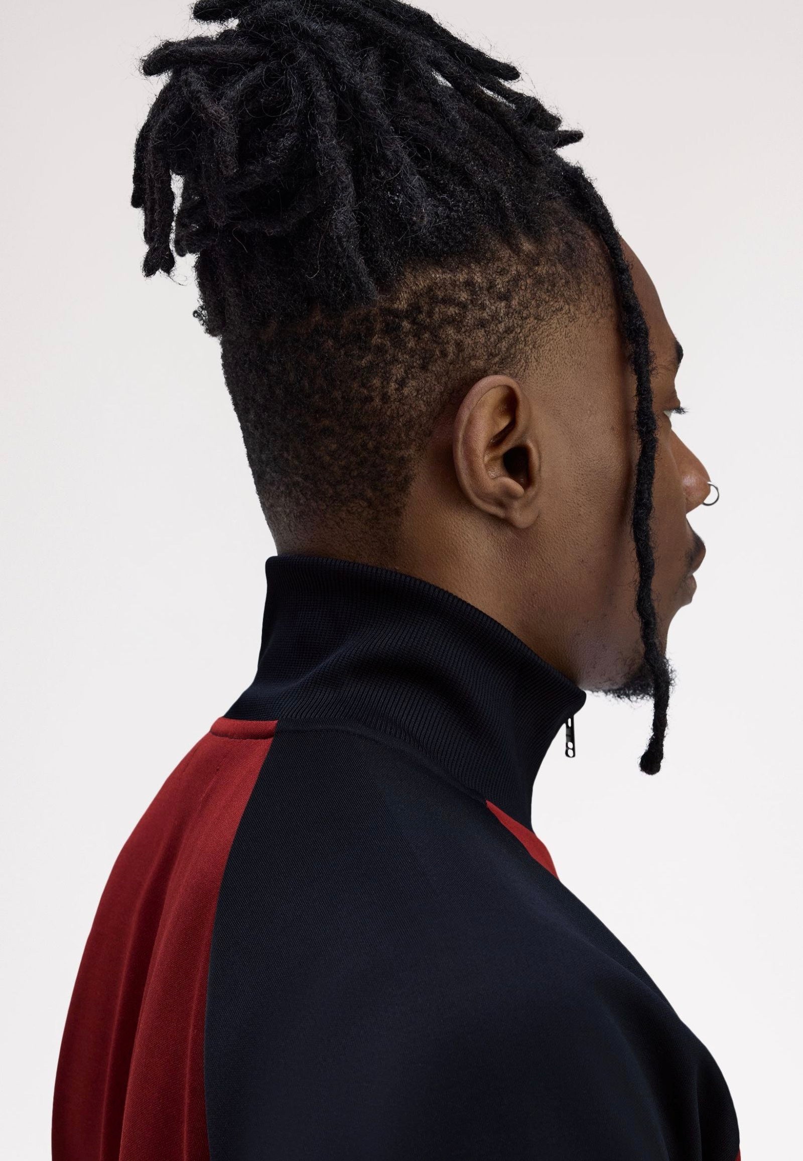 Fred Perry - Contrast Sleeve Burnt Red/Navy - Track Jacket | Men-Image