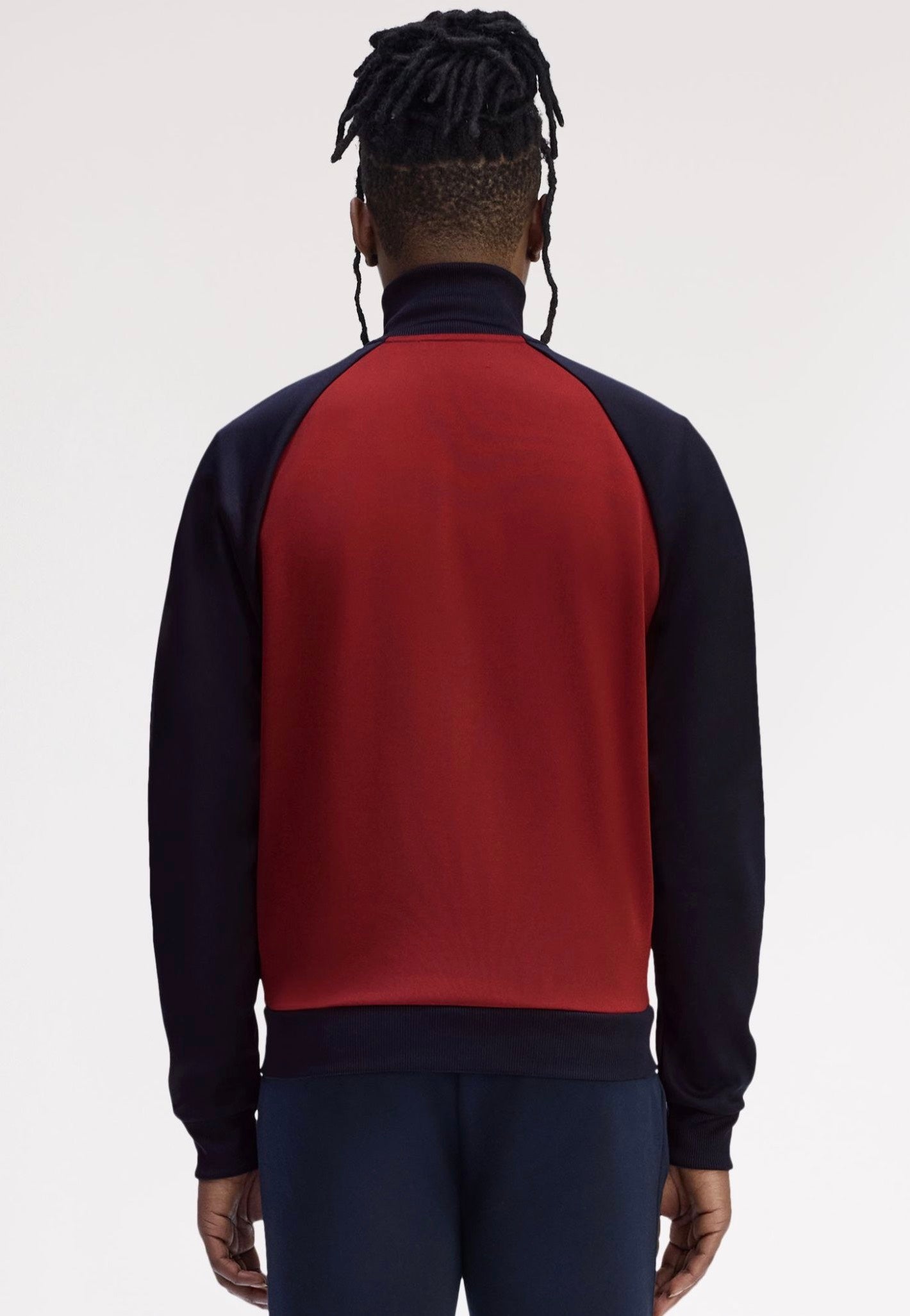 Fred Perry - Contrast Sleeve Burnt Red/Navy - Track Jacket | Men-Image