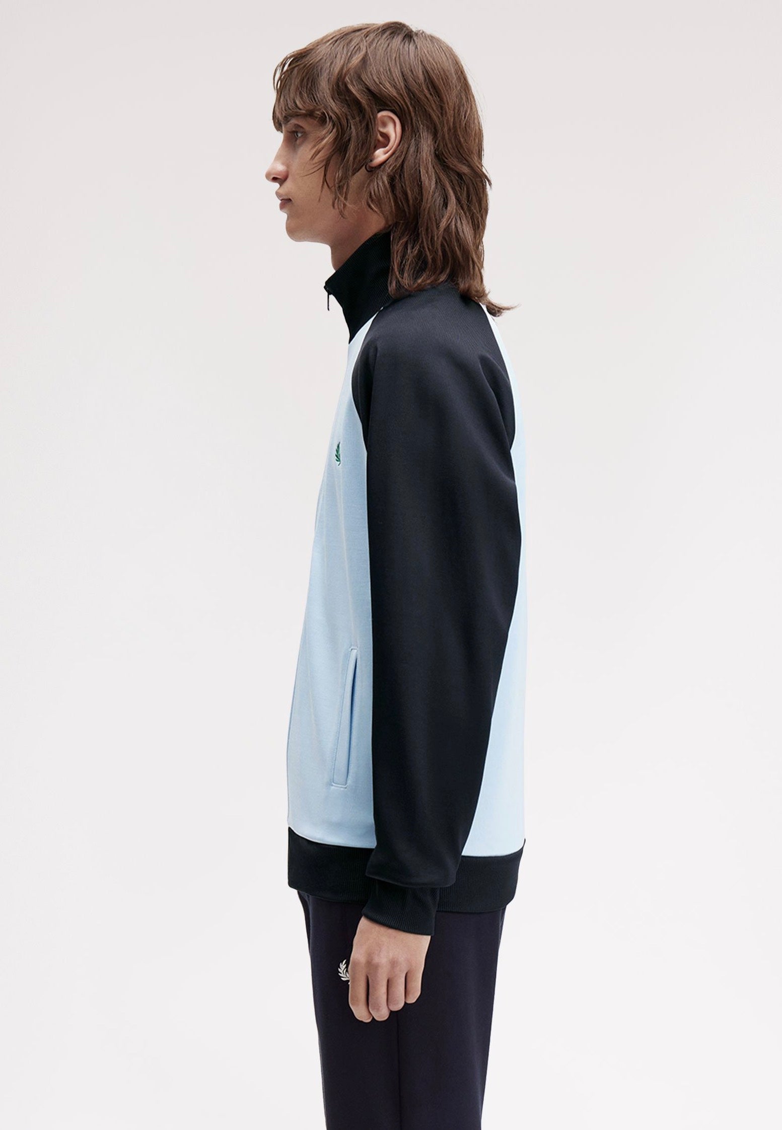 Fred Perry - Contrast Sleeve Track Blue/Navy - Track Jacket | Men-Image