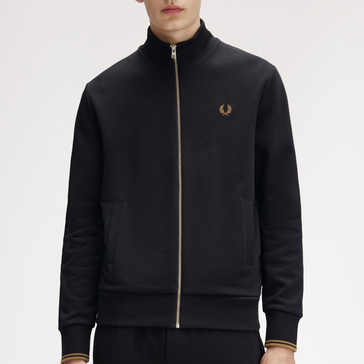 Fred Perry - Zip Through Black - Track Jacket | Impericon