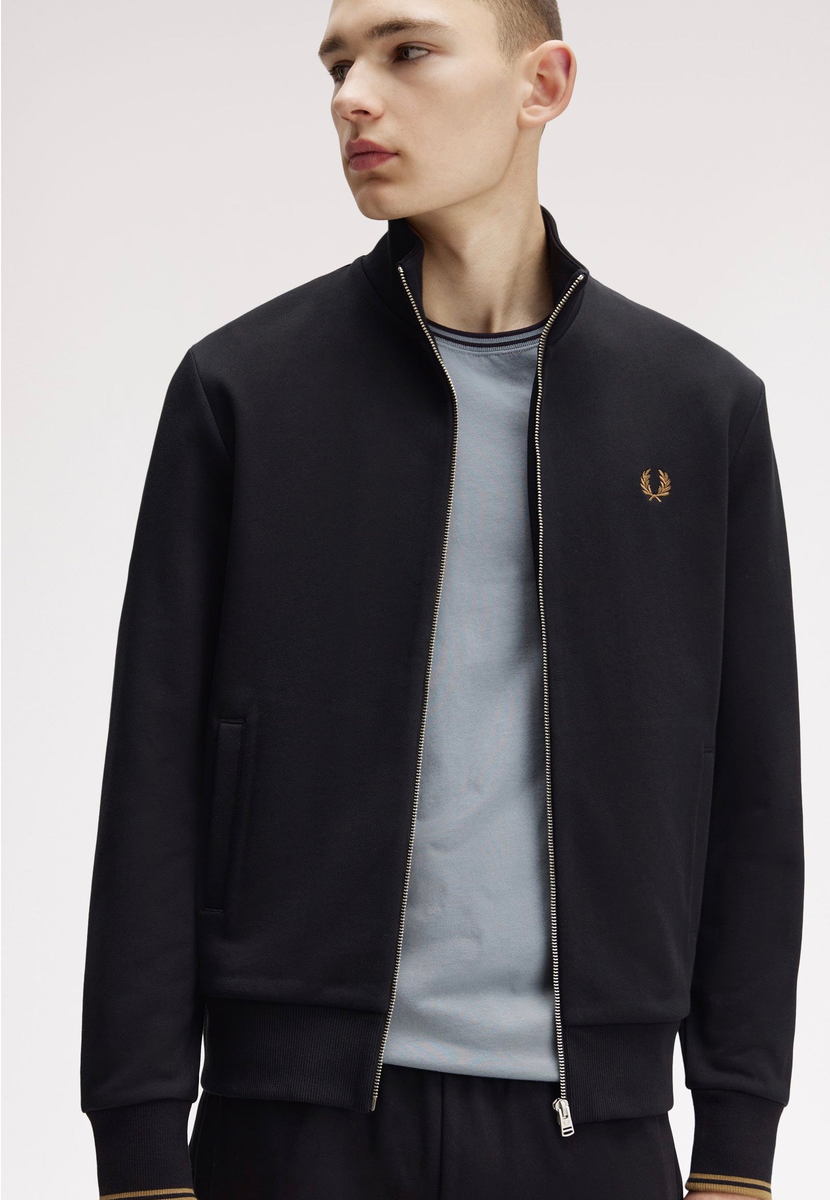 Fred Perry - Zip Through Black - Track Jacket | Men-Image