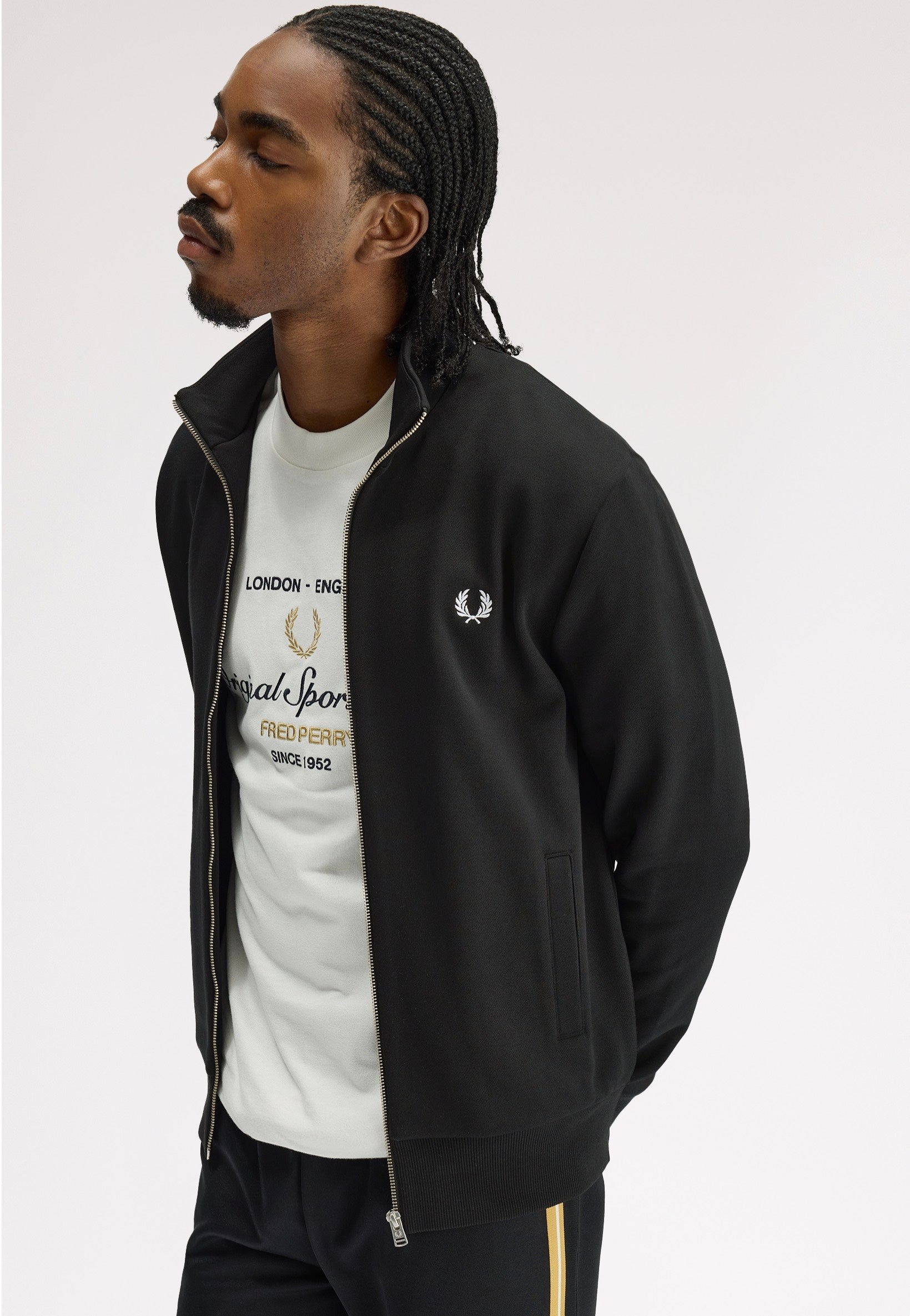 Fred Perry - Zip Through Black - Jacket | Men-Image