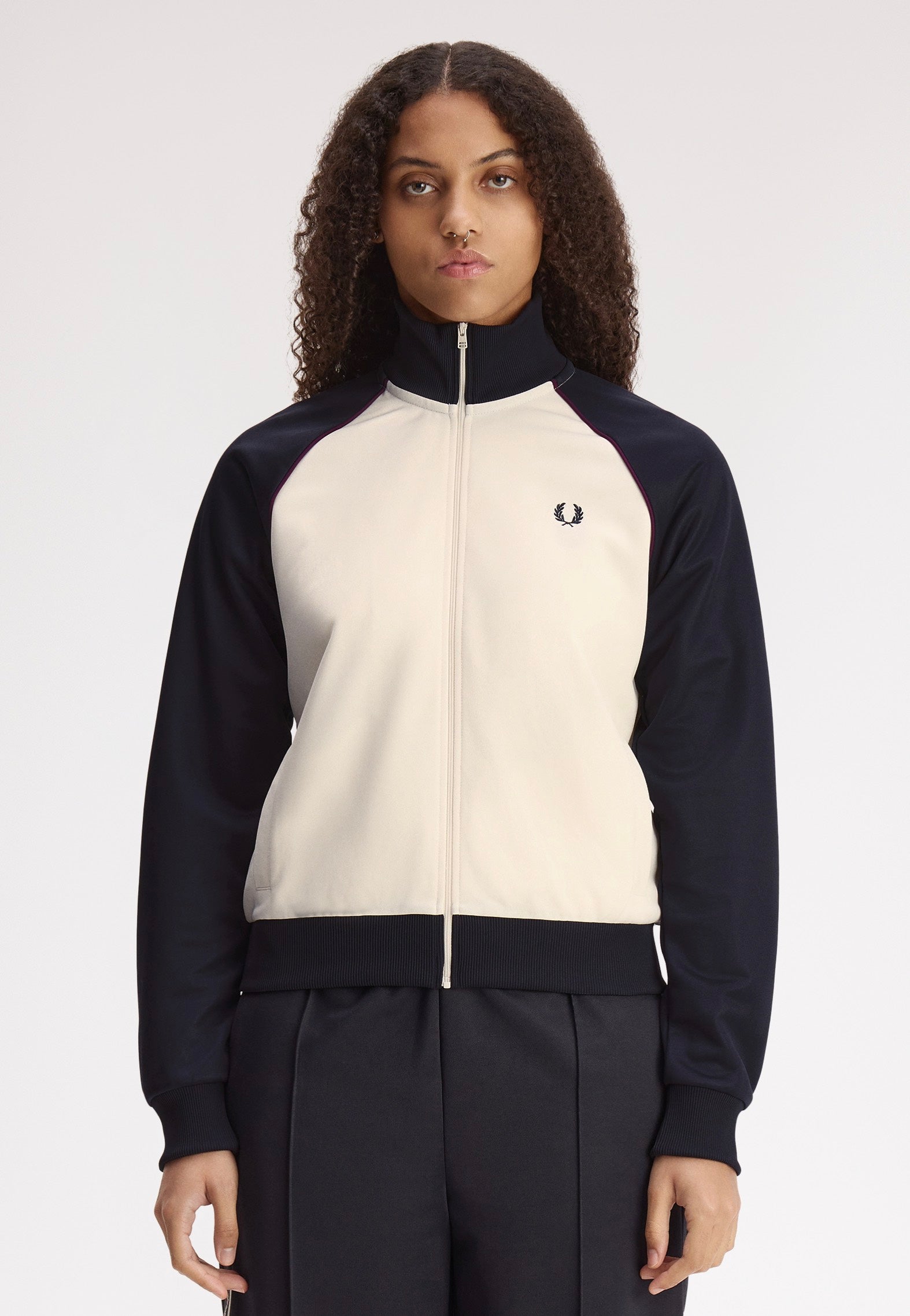 Fred Perry - Colour Block Track Ecru - Track Jacket | Women-Image