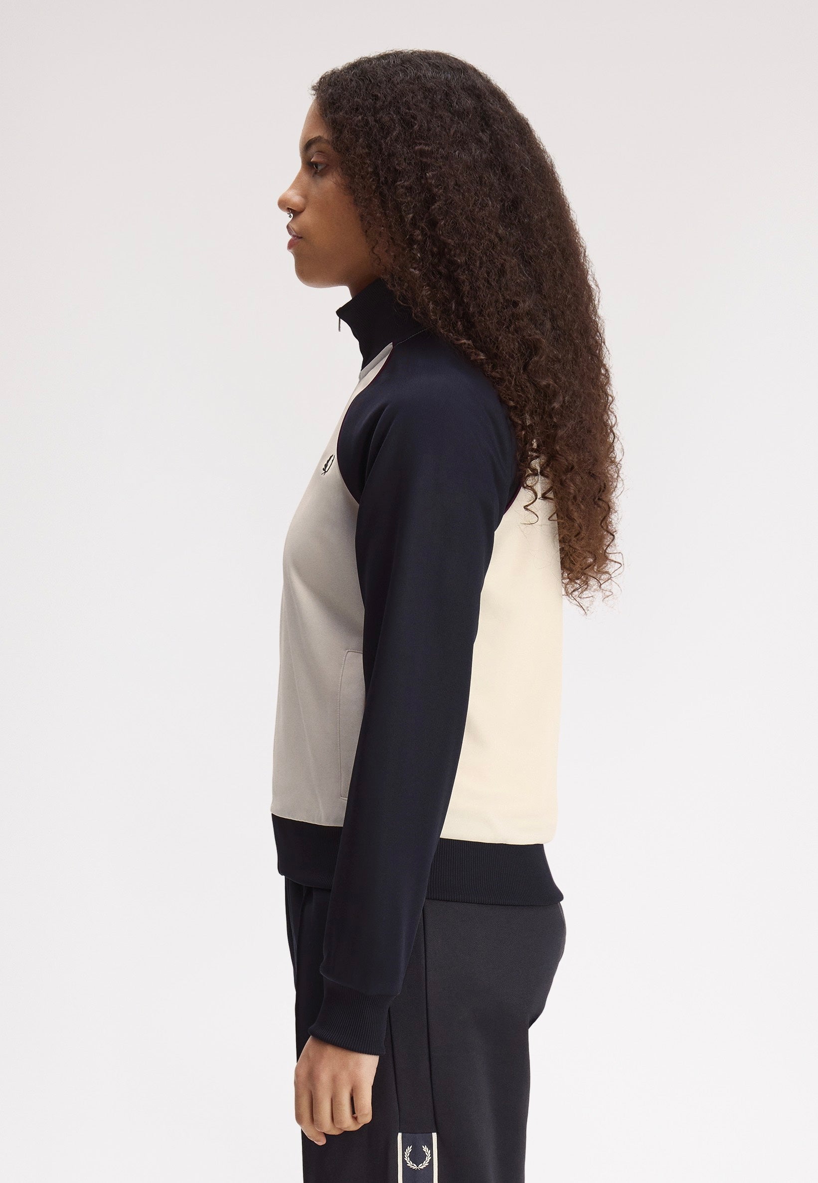 Fred Perry - Colour Block Track Ecru - Track Jacket | Women-Image