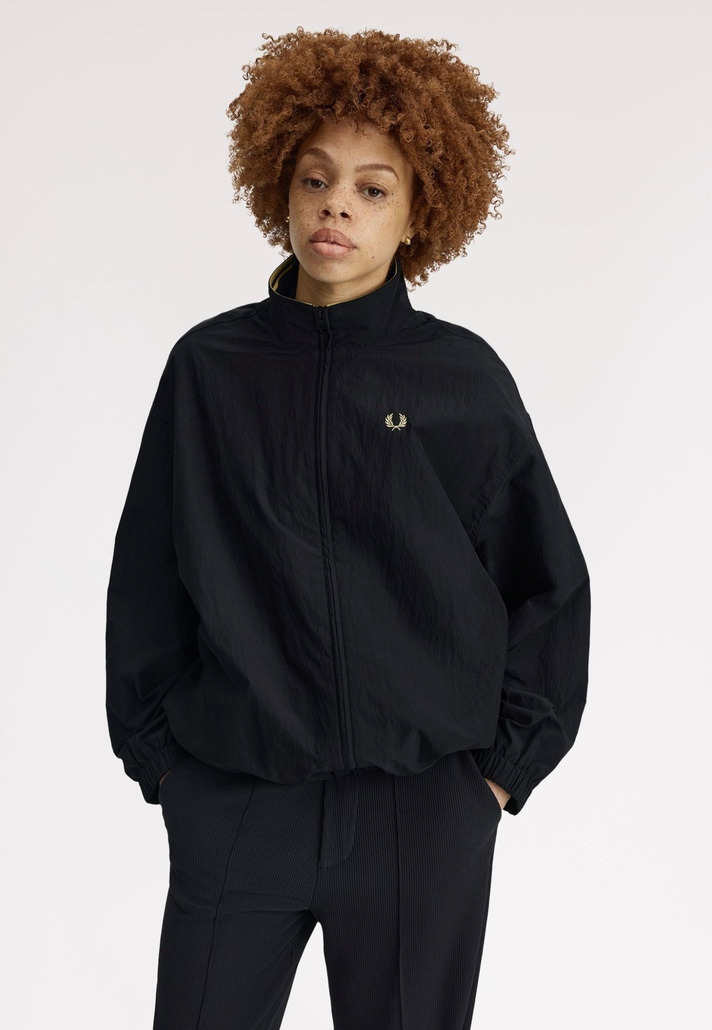 Fred Perry - Zip-Through Black/Champagne - Jacket | Women-Image