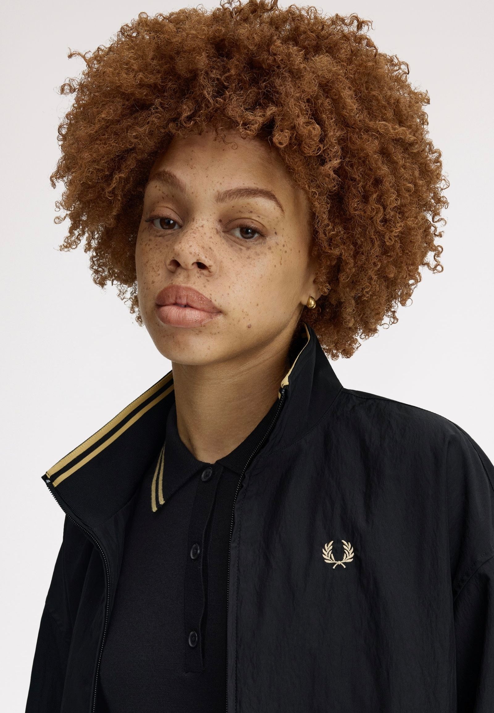 Fred Perry - Zip-Through Black/Champagne - Jacket | Women-Image