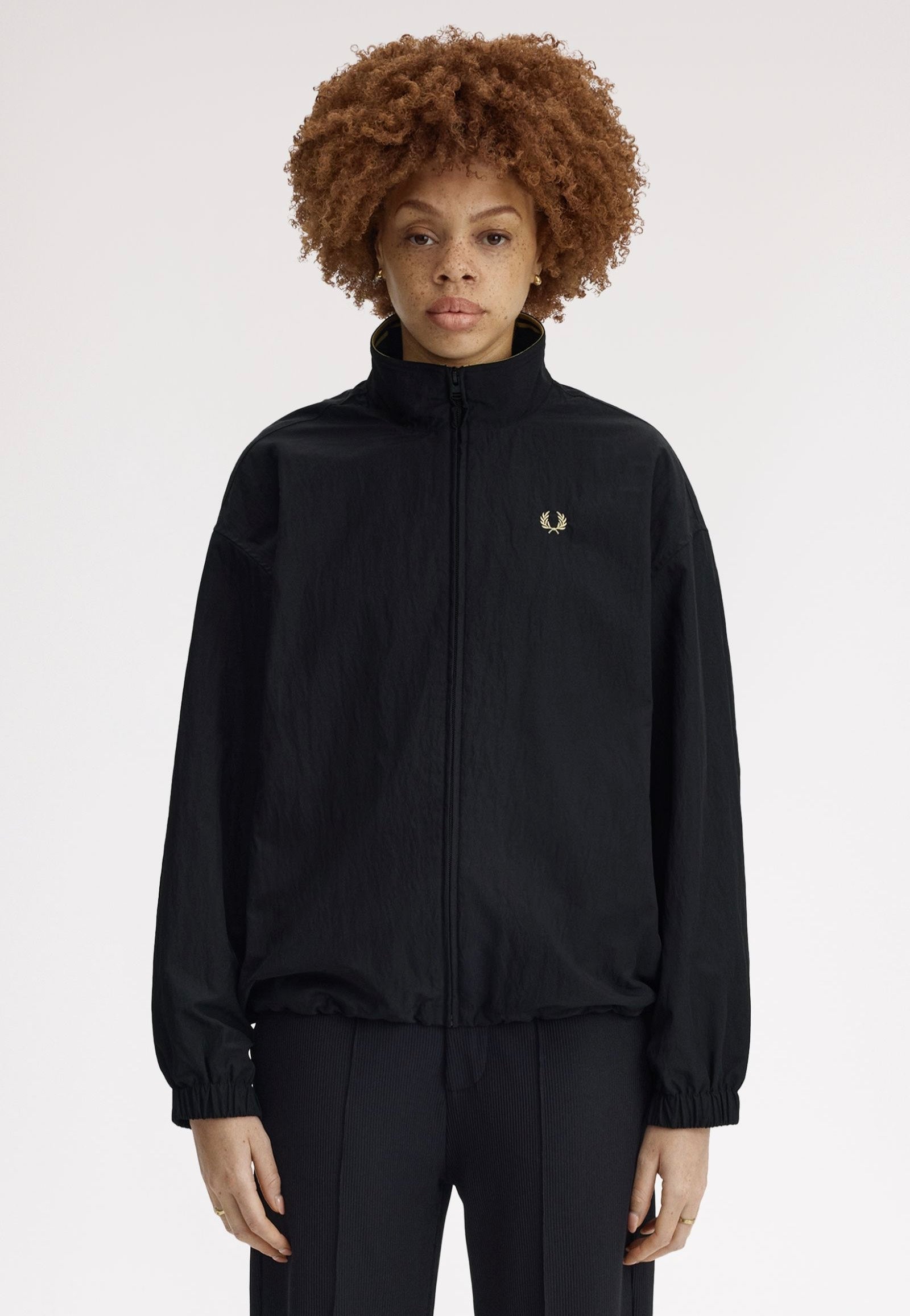 Fred Perry - Zip-Through Black/Champagne - Jacket | Women-Image