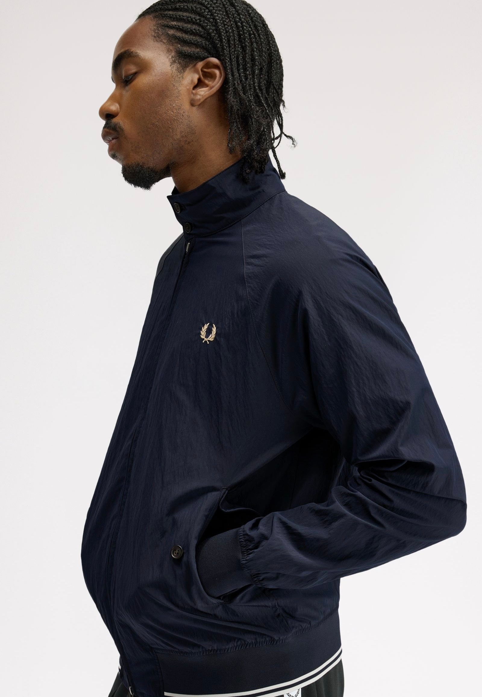 Fred Perry - Crinkle Harrington Navy - Jacket | Impericon
