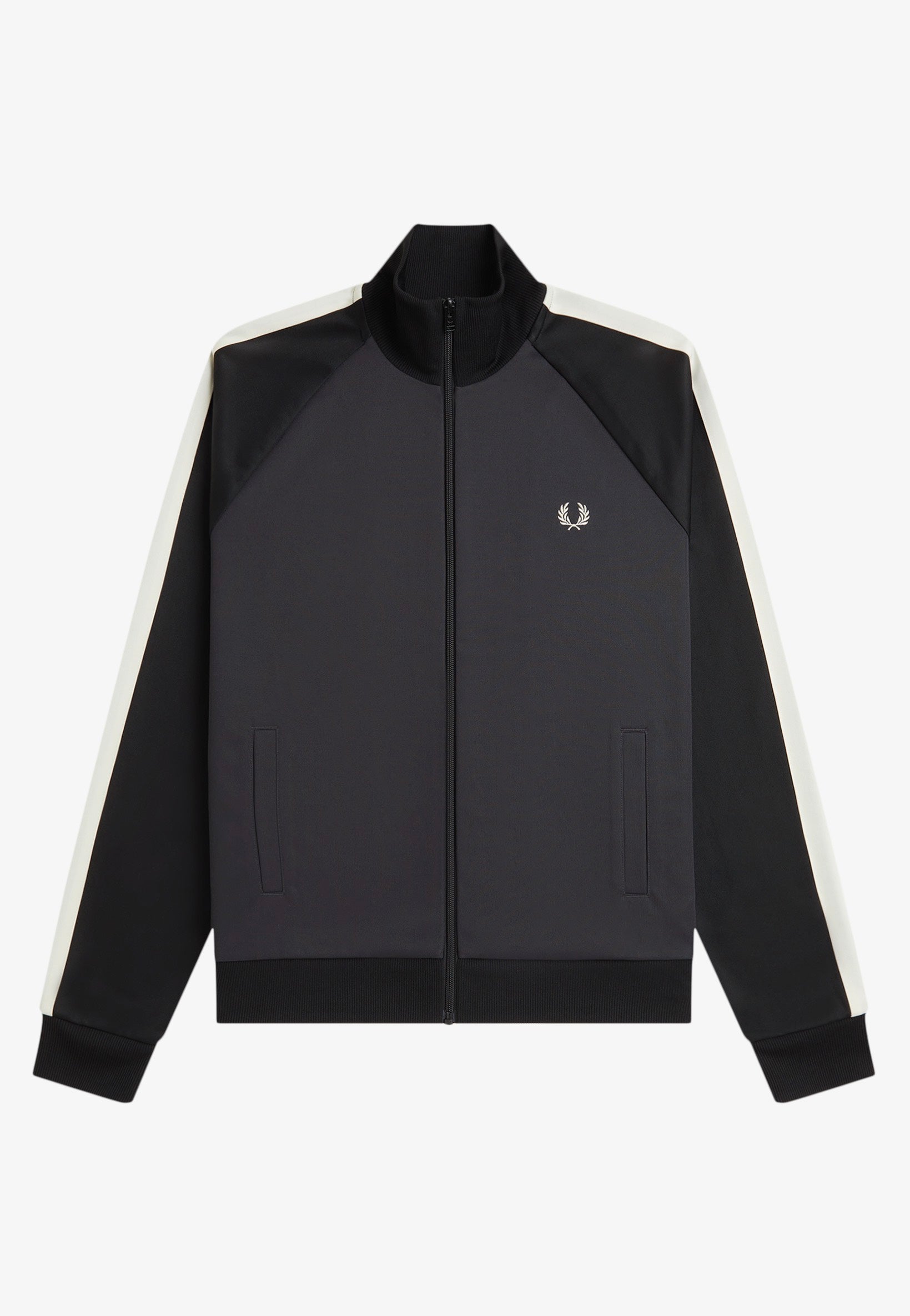 Fred Perry - Contrast Sleeve Anchor Grey - Track Jacket | Men-Image