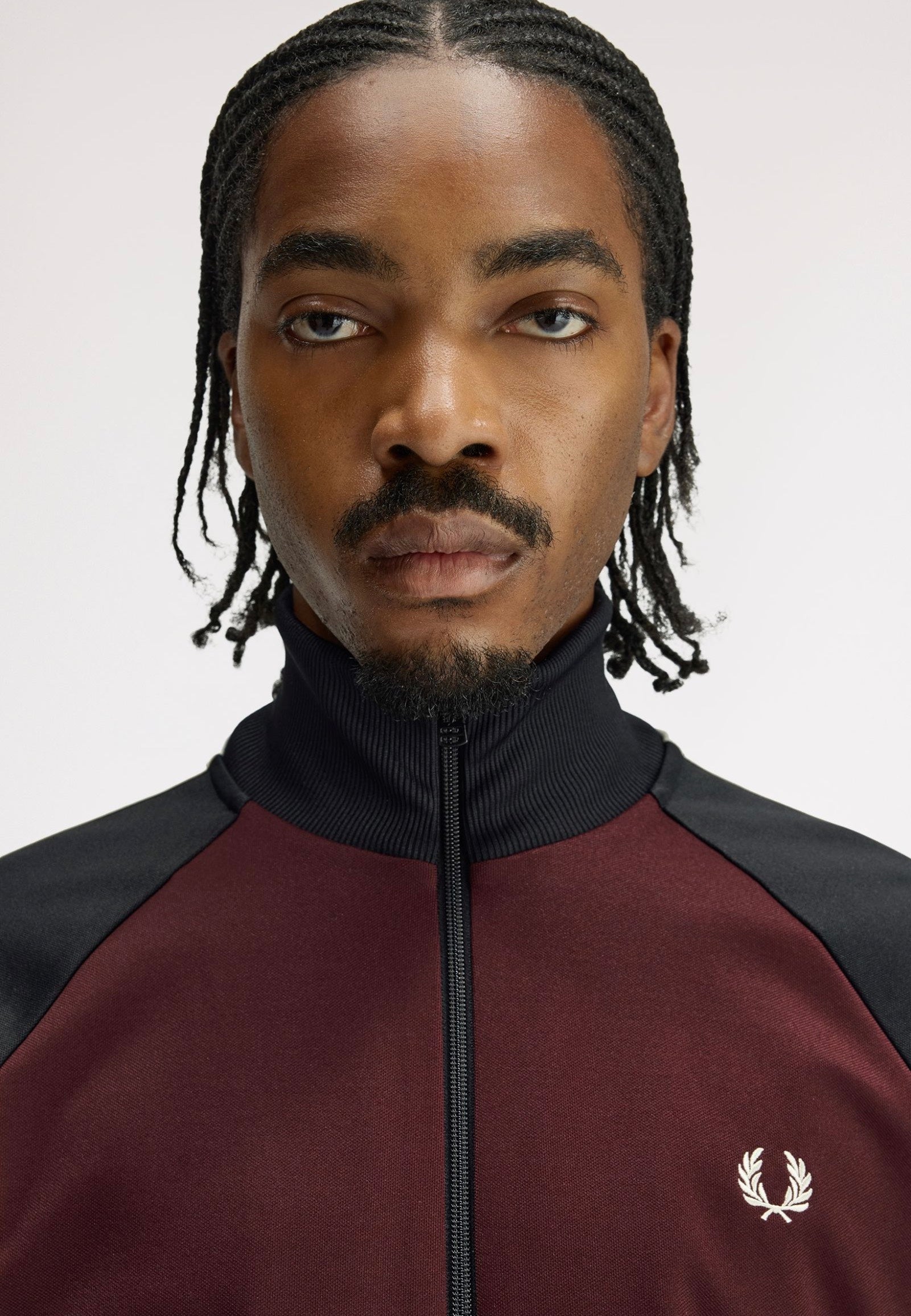 Fred Perry - Contrast Sleeve Oxblood - Track Jacket | Men-Image
