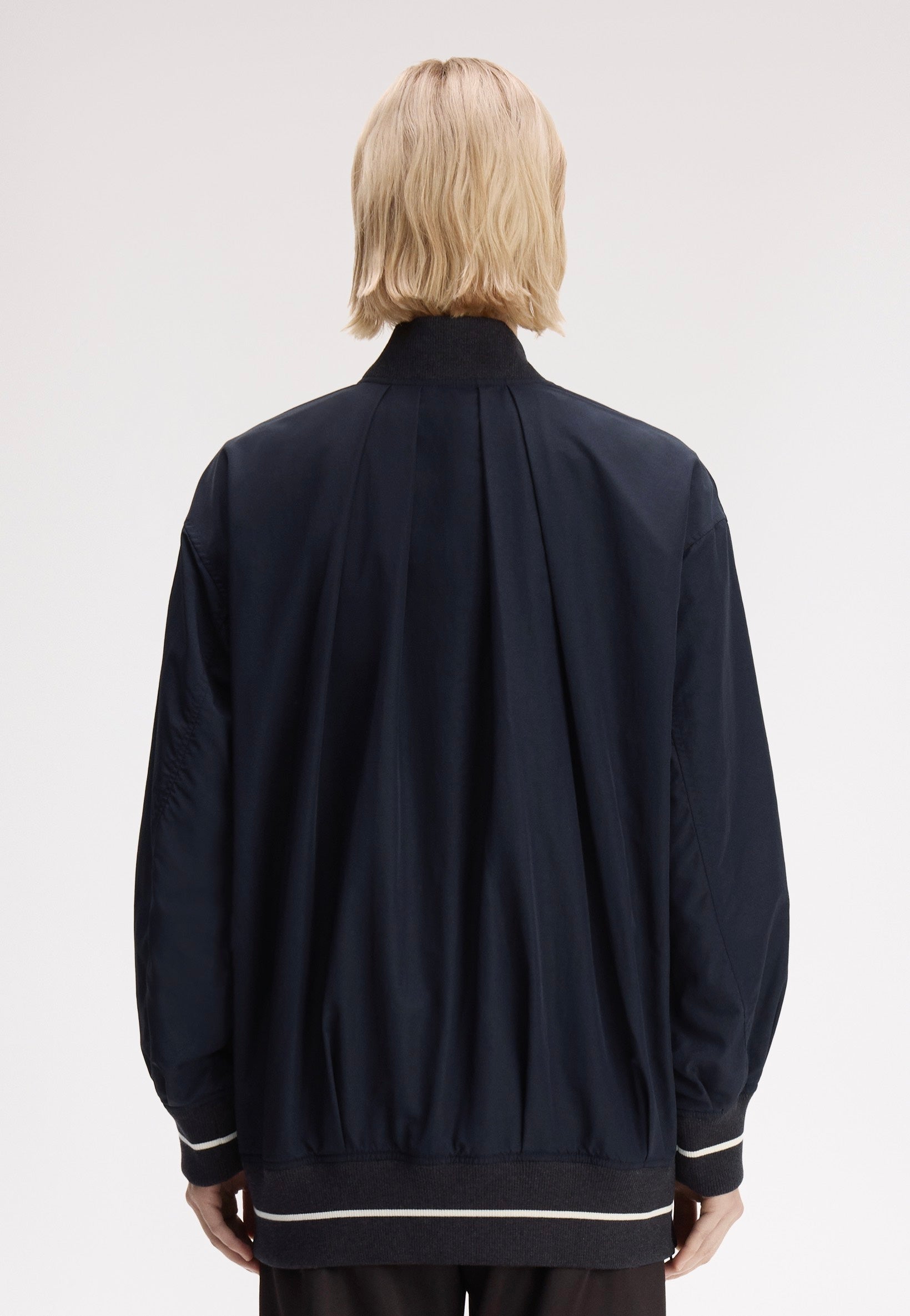 Fred Perry - Longline Tipped Bomber Navy - Jacket | Women-Image