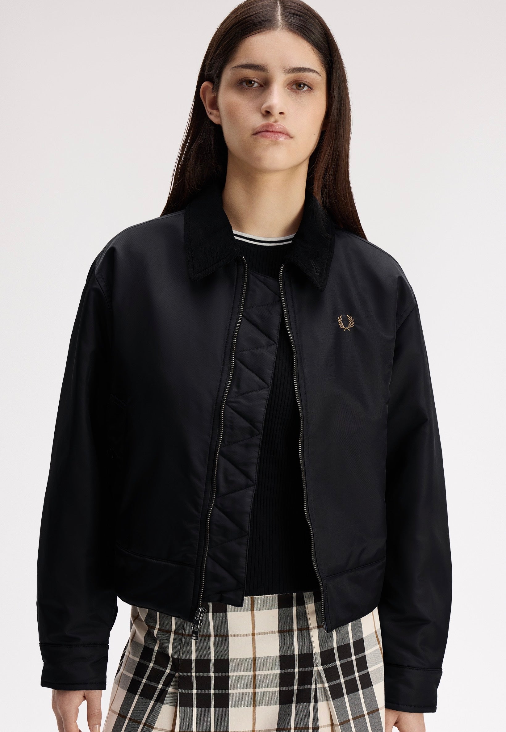 Fred Perry - Padded Caban Black - Jacket | Women-Image