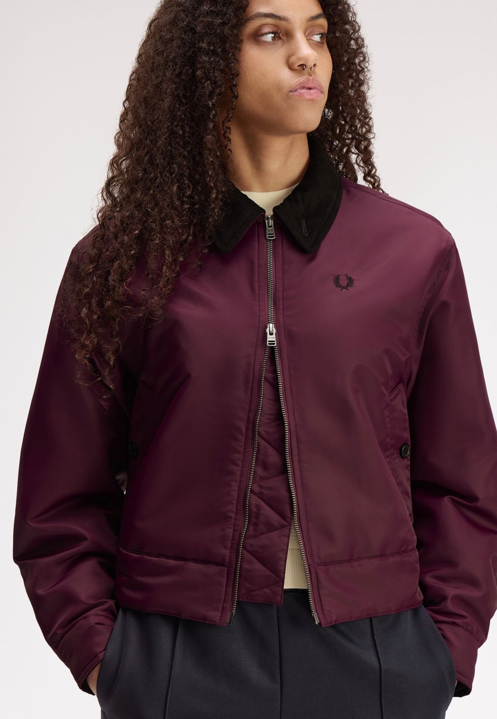 Fred Perry - Padded Caban Plum - Jacket | Women-Image